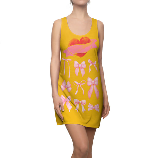 Herz & Schleifen Racerback Kleid – Romantisches Sommerkleid