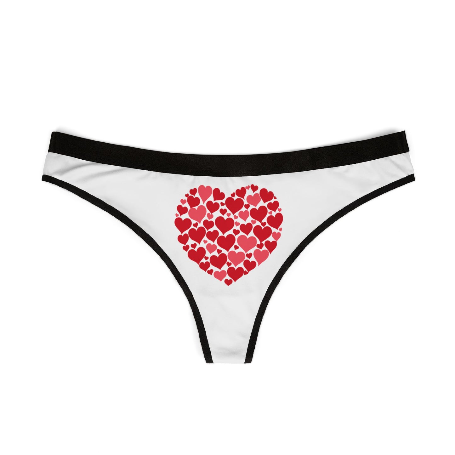 Damen Thong Unterwaesche Bequeme Atmungsaktive Slips mit Herzchen