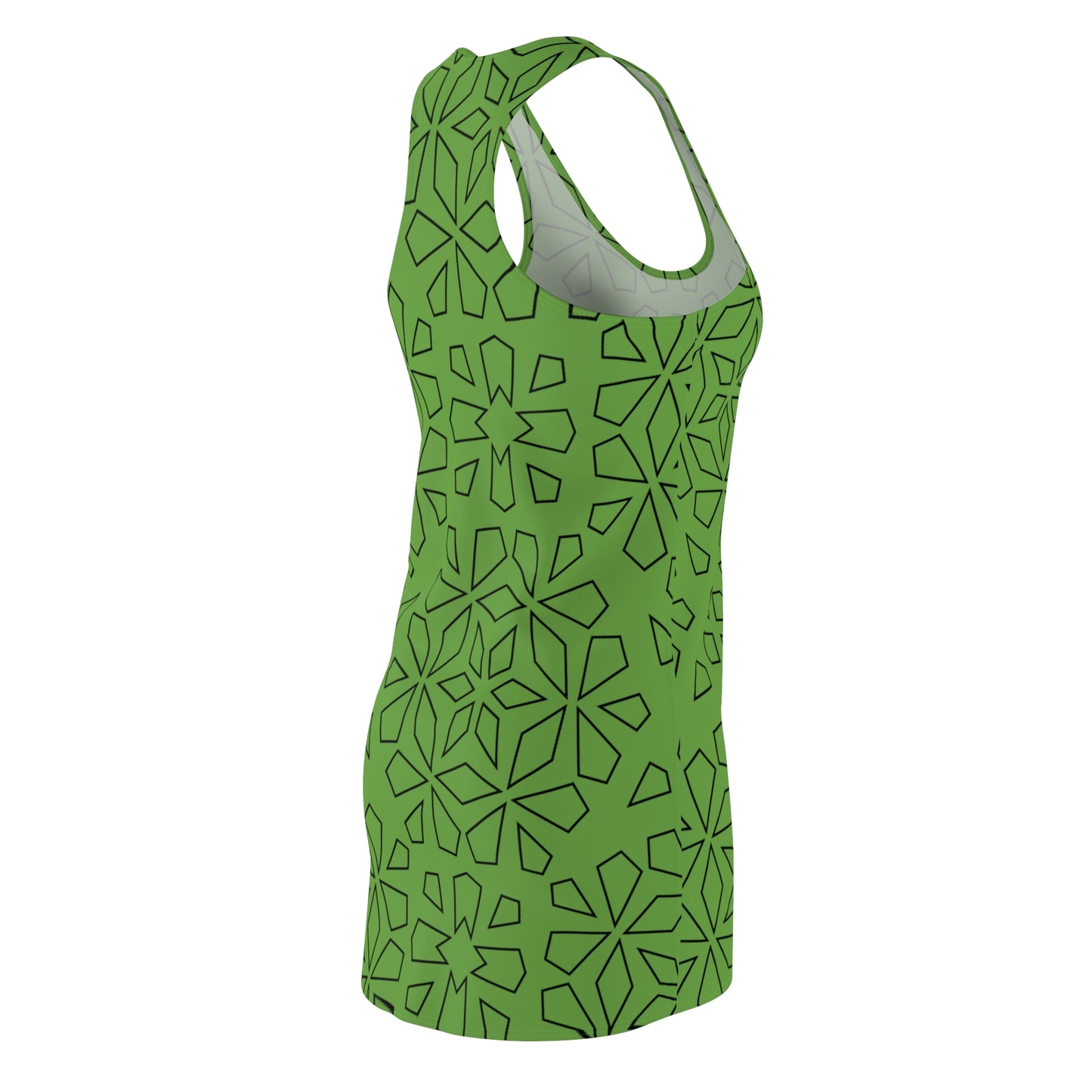 Schwarz Grün Racerback Kleid – Stylische Damenmode
