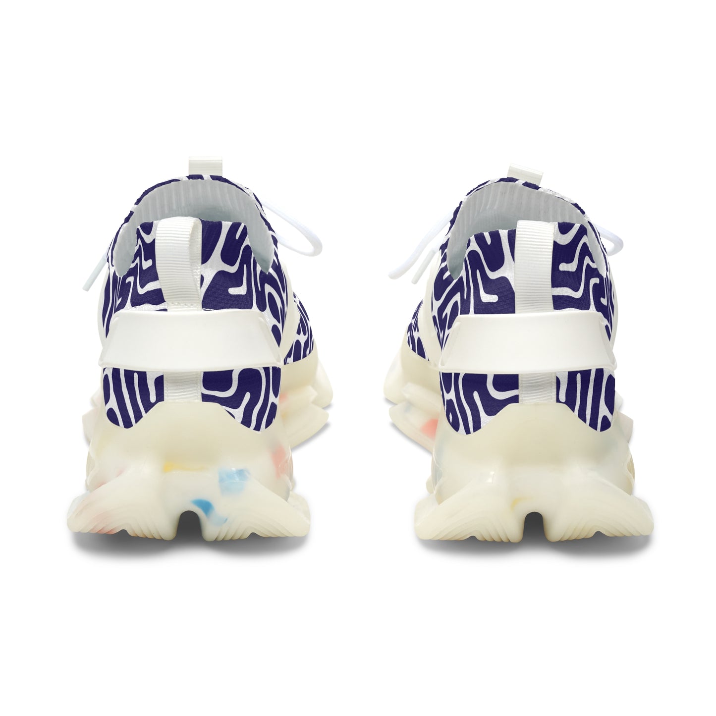 Damen Sneaker Blau Weiß Modern Design Atmungsaktiv