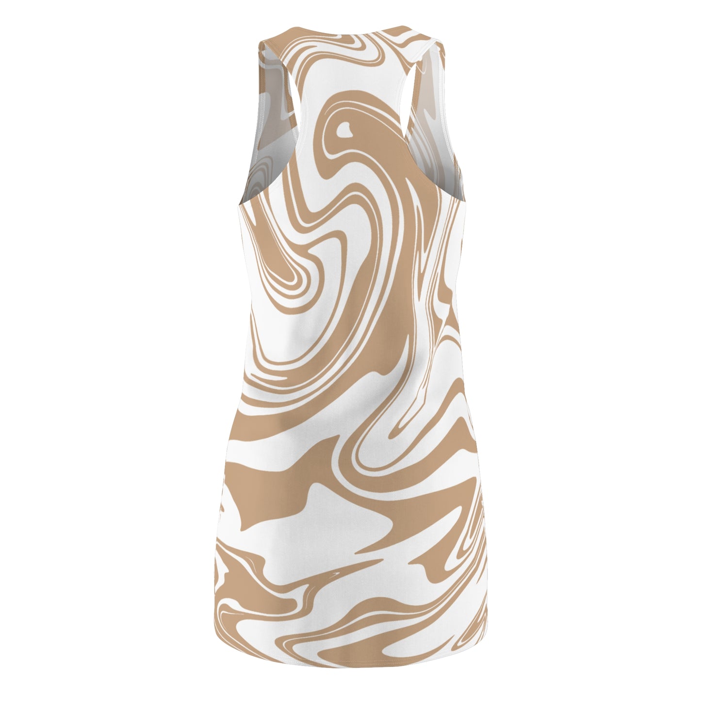 Beige Marmor Racerback Kleid – Elegantes Sommerkleid