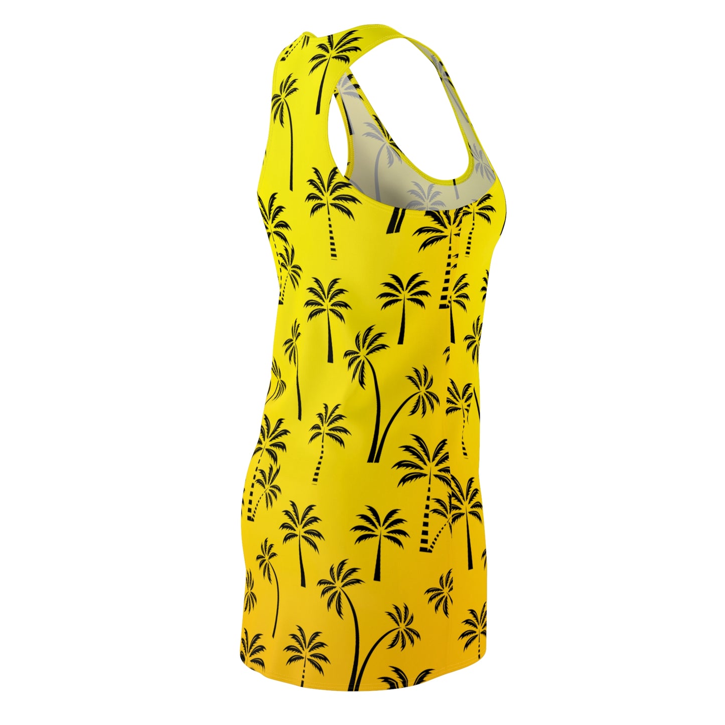 Sunny Palm Tree Racerback Dress – Tropical Summer Dress
