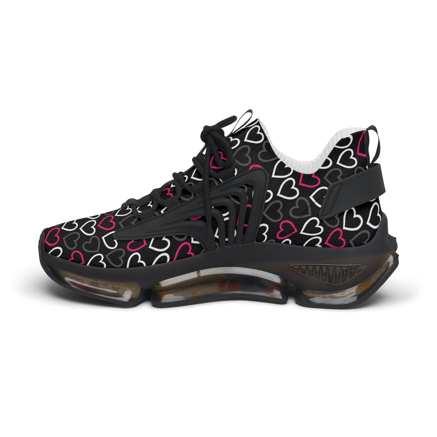 Damen Sneaker mit Herzmuster – Stylische Sportschuhe