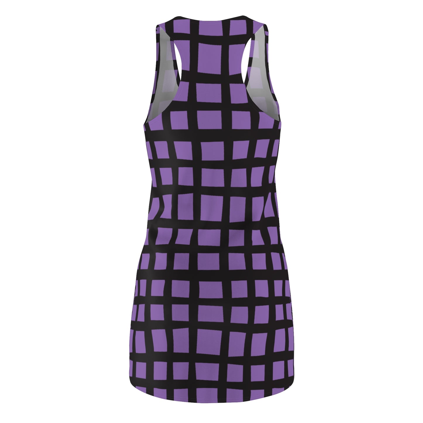 Lila Grid Racerback Kleid – Moderner Sommerlook