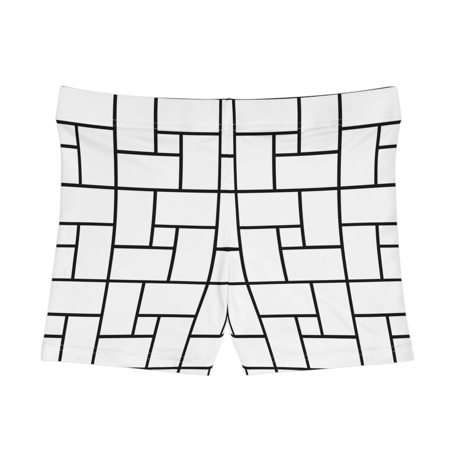 Damen Shorts Modern Grid Design Trendy Sporty Comfortable