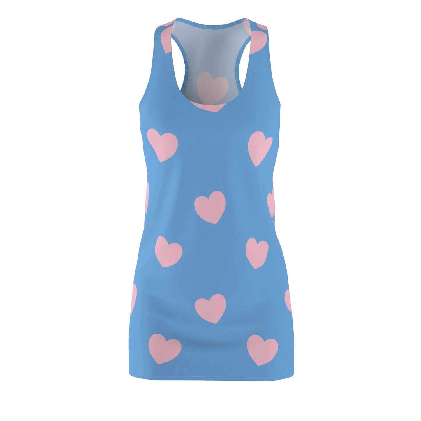 Rosa Herz Racerback Kleid – Romantisches Sommerkleid