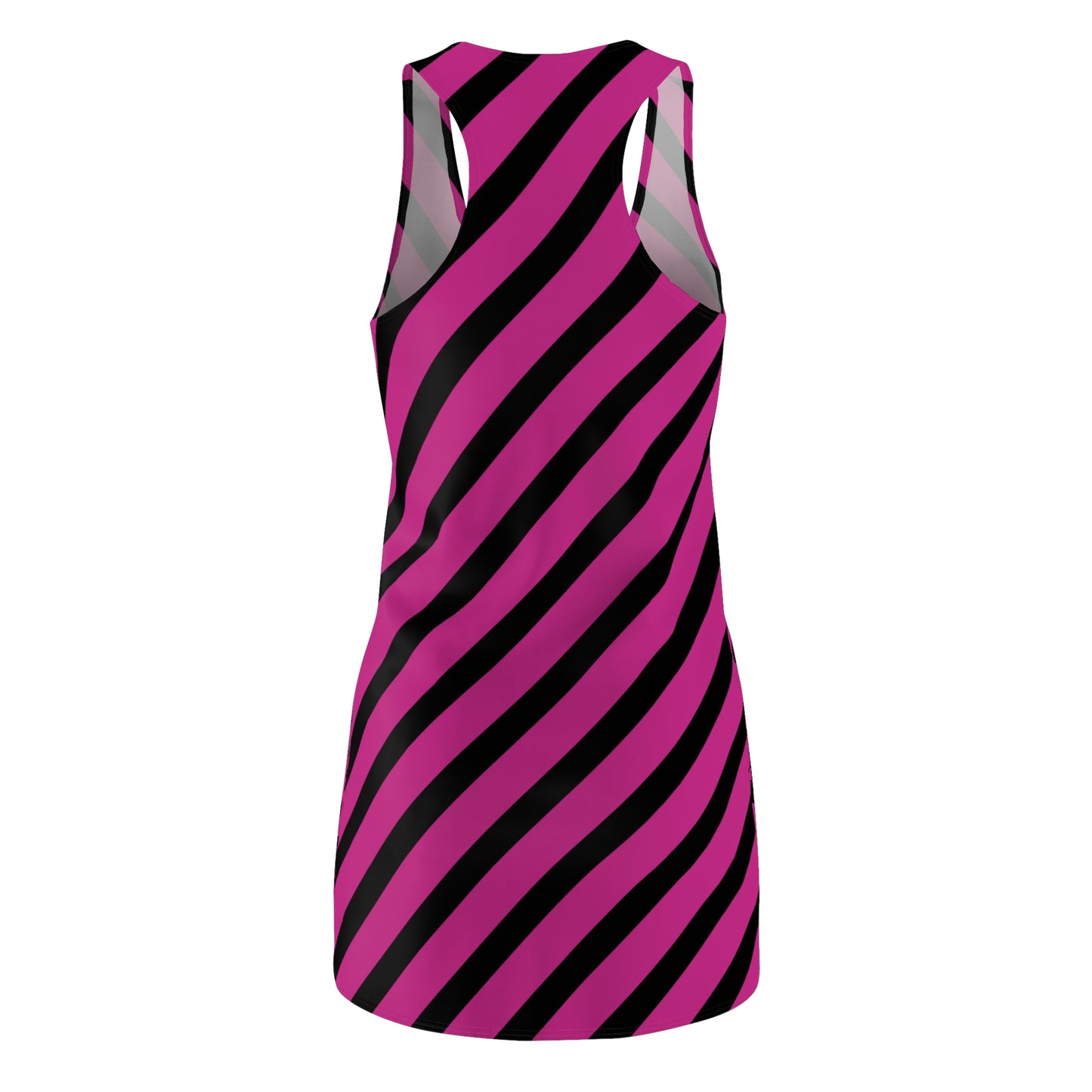 Streifen Racerback Kleid – Schwarz Pink Sommerkleid