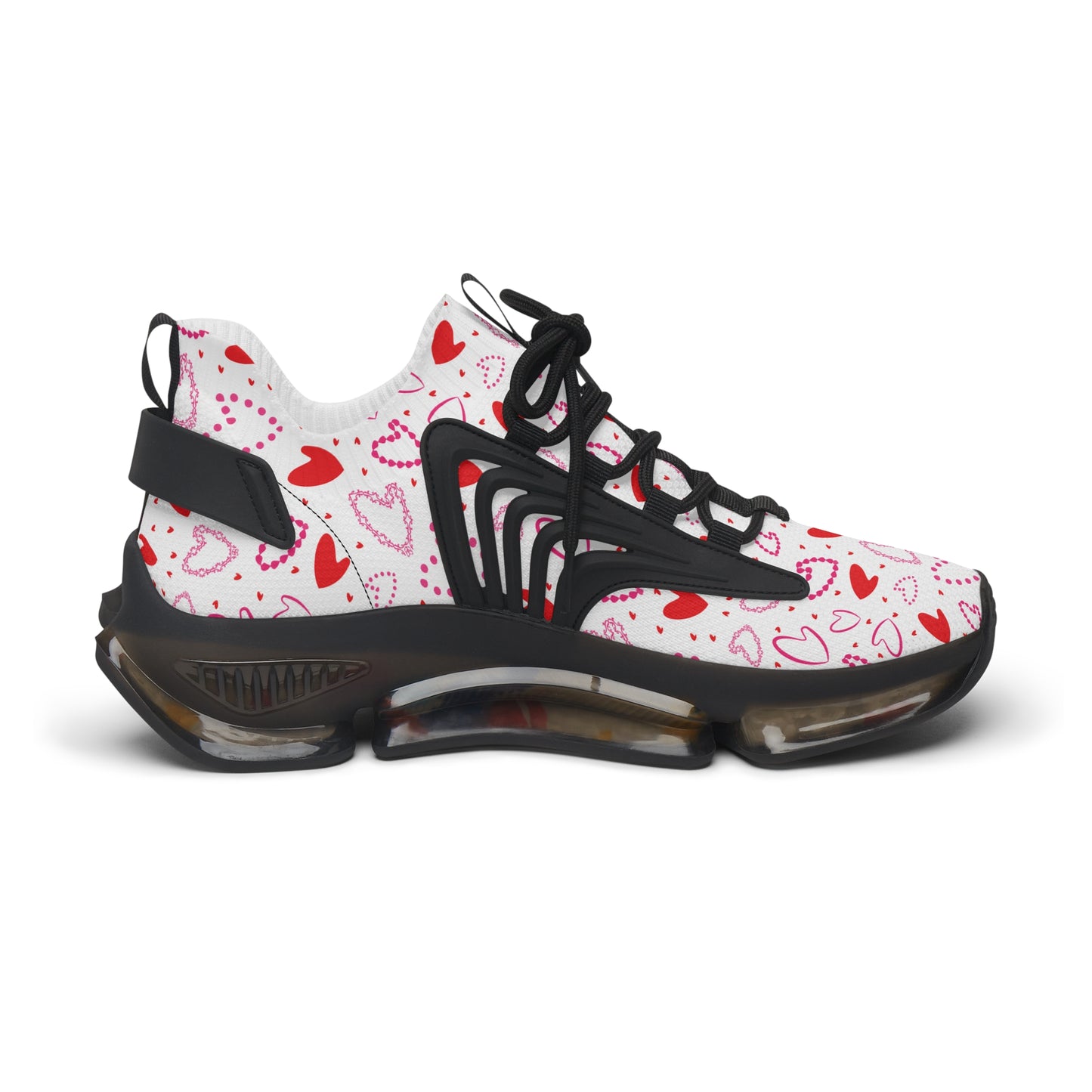 Damen Sneaker mit Herzmuster – Stylische Sportschuhe