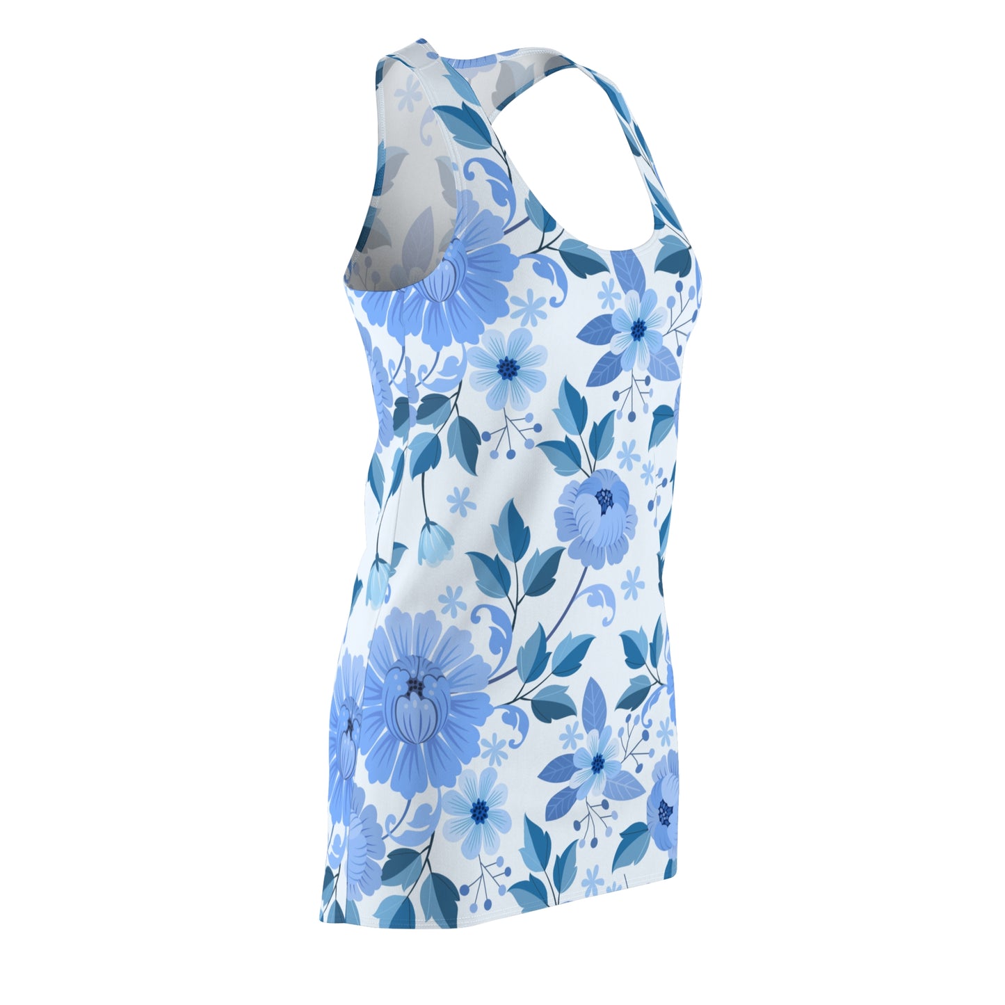 Damen Kleid Floral Racerback Sommer Strand Casual