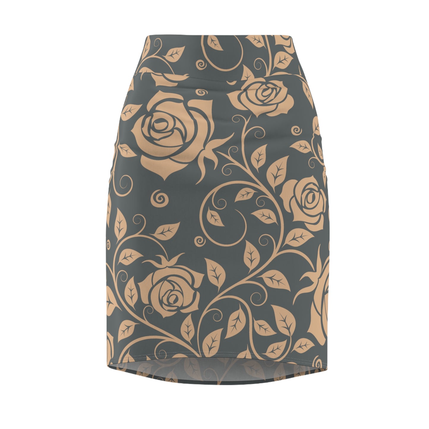 Damen Rock Floral Bleistift Elegant Business Event