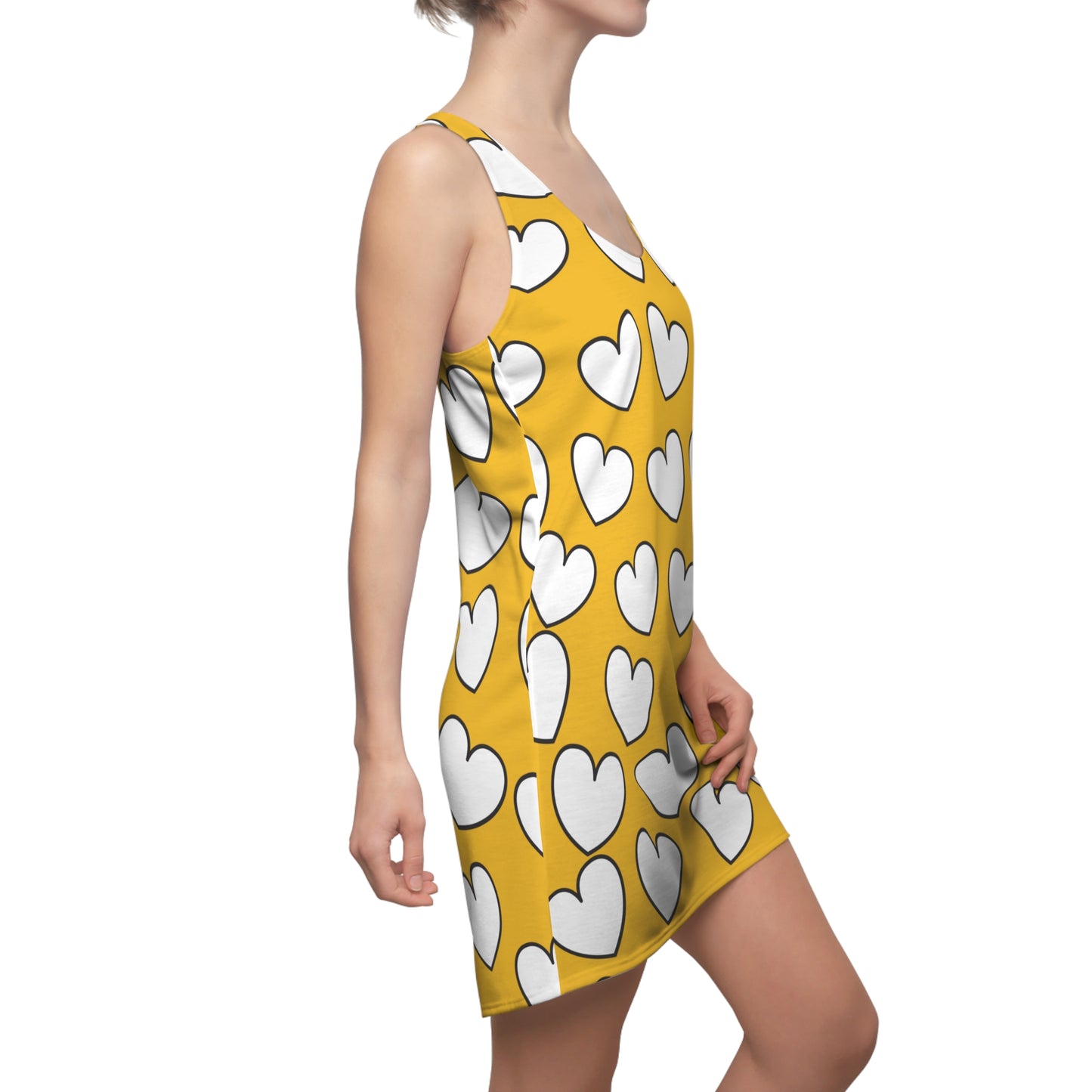 Racerback Kleid mit Herzmuster – Verspieltes Sommerkleid