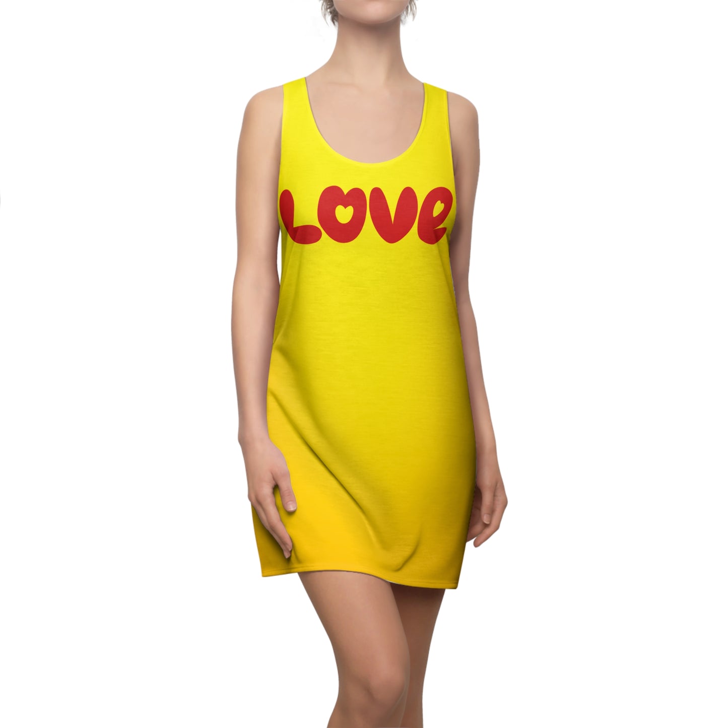 Gelb Rot Print Racerback Kleid – Sunny Love Sommerkleid