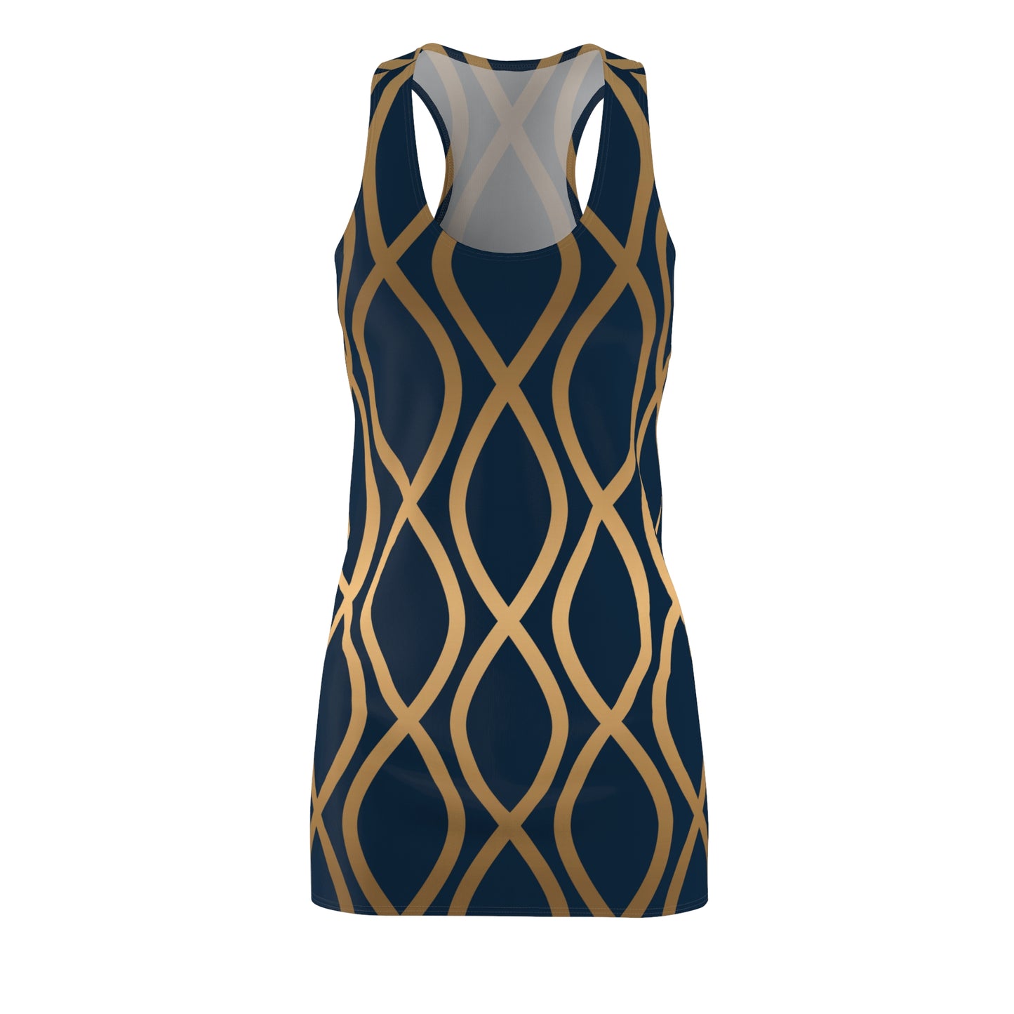 Geometric Racerback Dress mit Elegantem Linienmuster für Damen