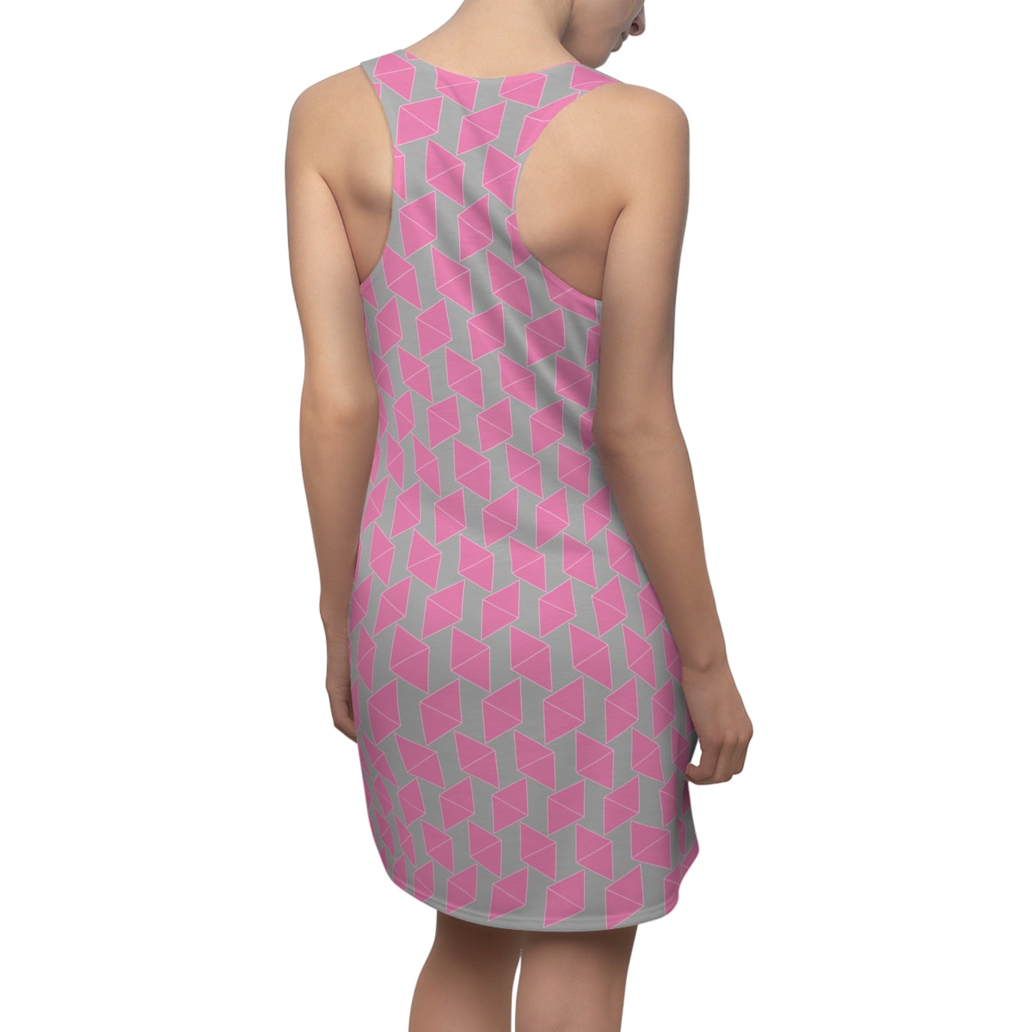 Pink Geometrie Racerback Kleid – Stylisches Sommerkleid