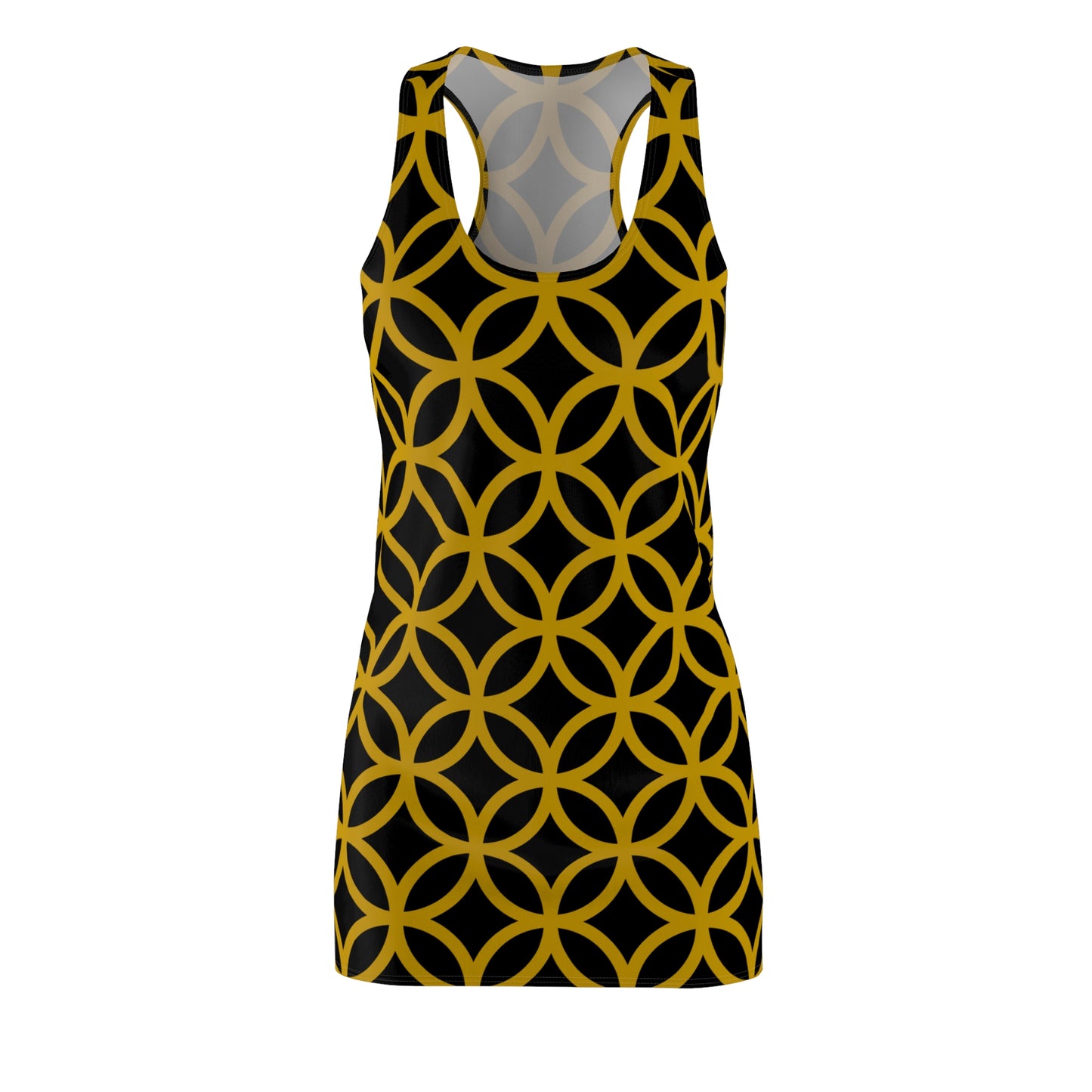 Luxury Racerback Dress mit Modern Circle Pattern Design