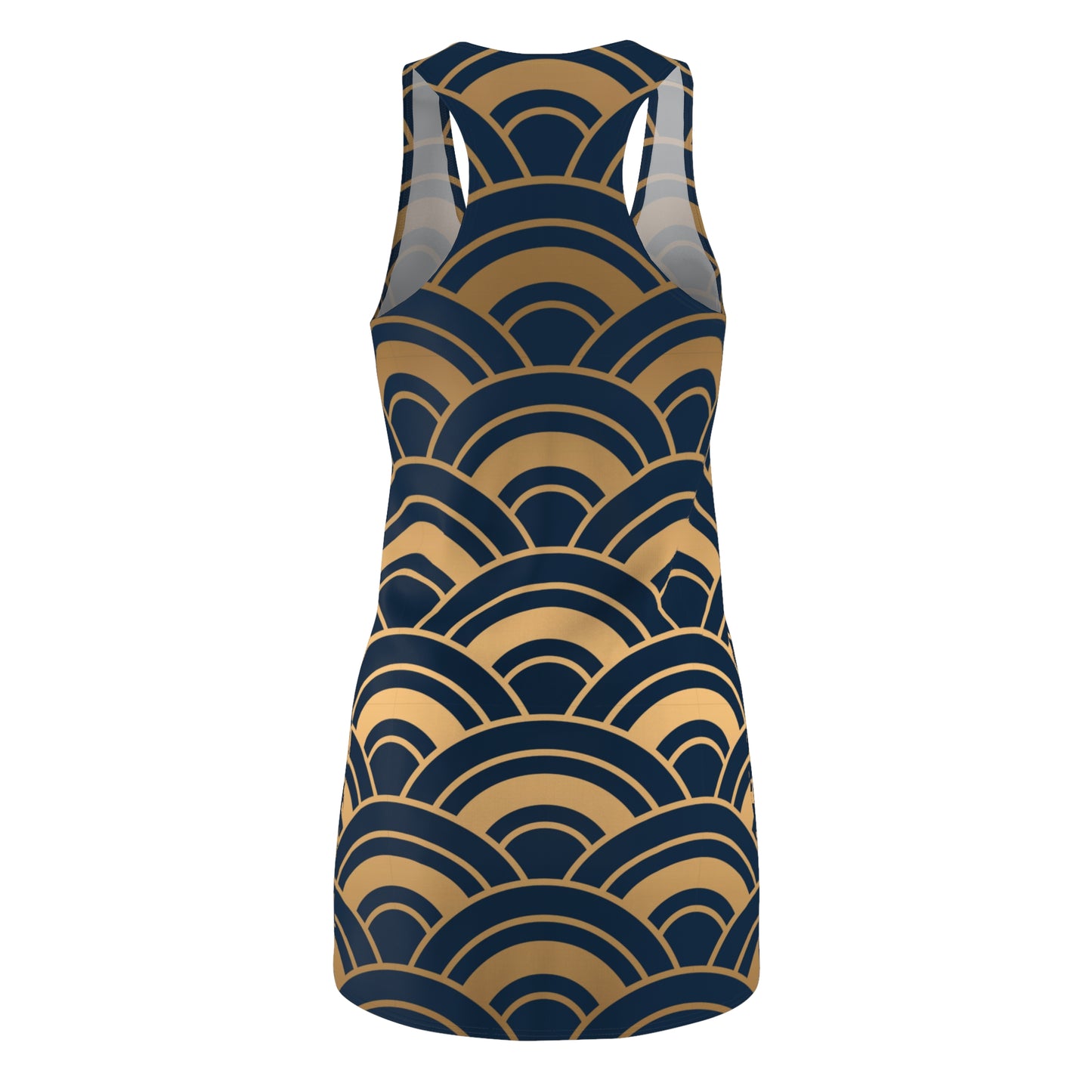 Art Deco Racerback Kleid | Geometrisches Wellenmuster