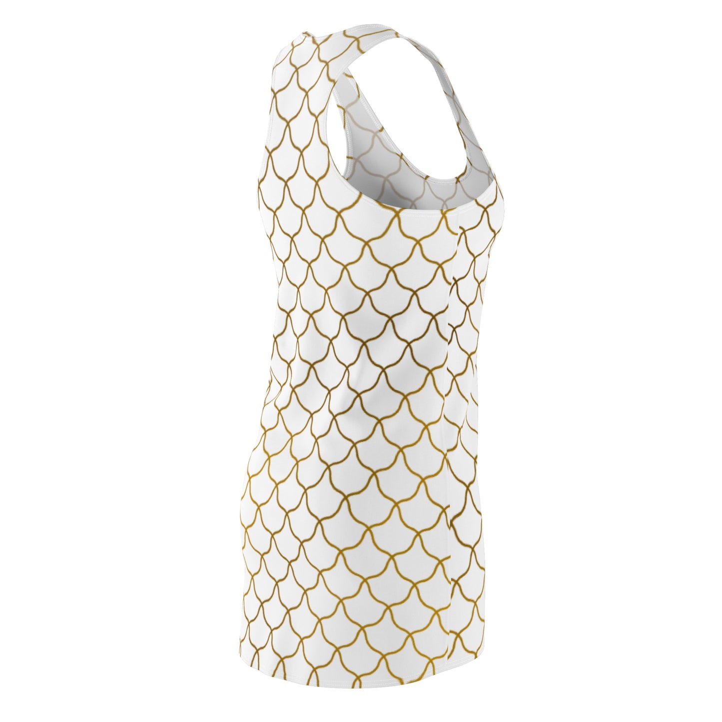 Luxury Racerback Dress mit Elegantem Goldmuster