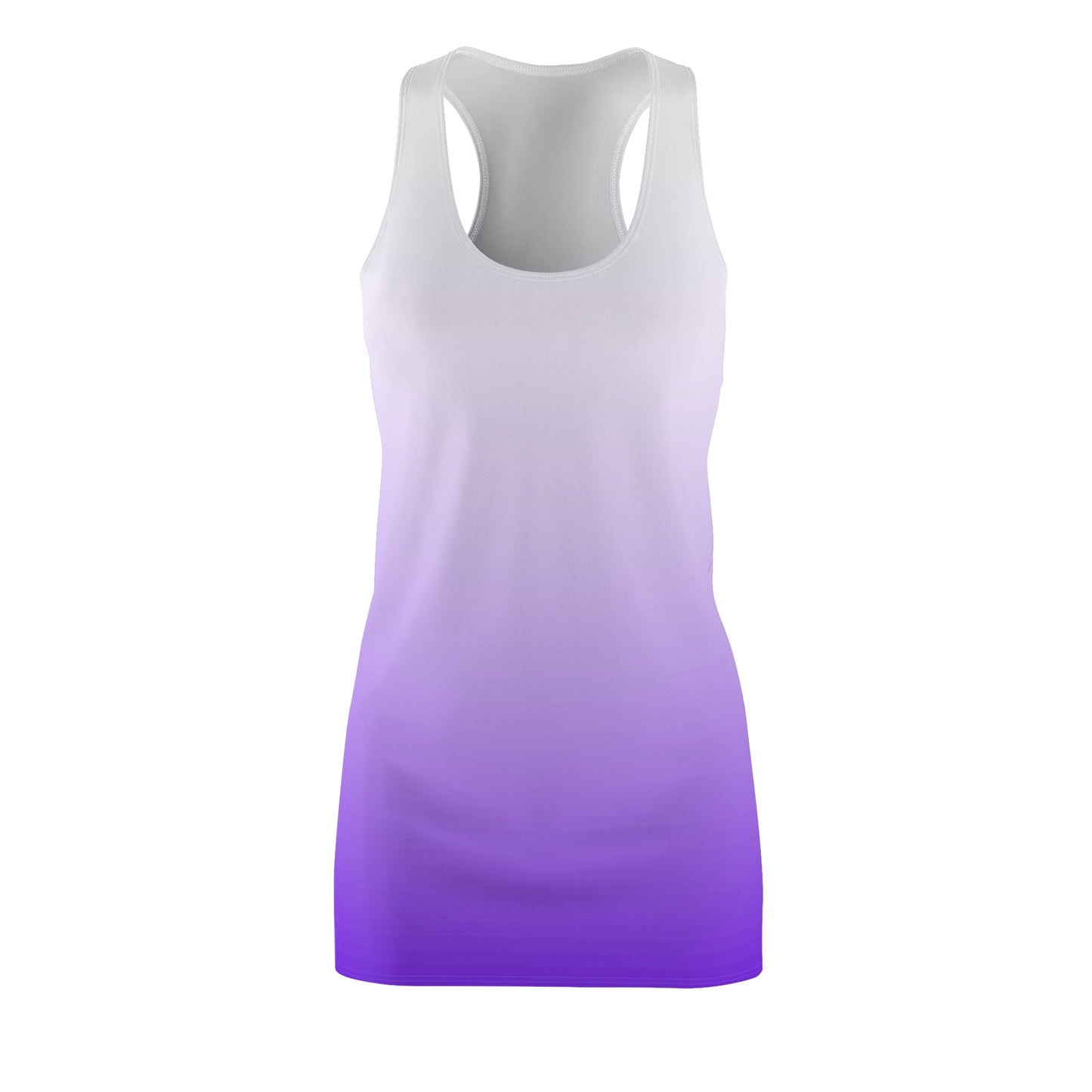 Racerback Kleid Weiß Lila Farbverlauf Damen Sommer