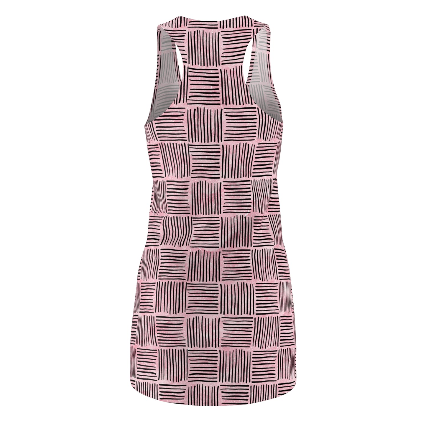 Rosa Racerback Kleid – Sommerkleid mit modernem Streifenmuster