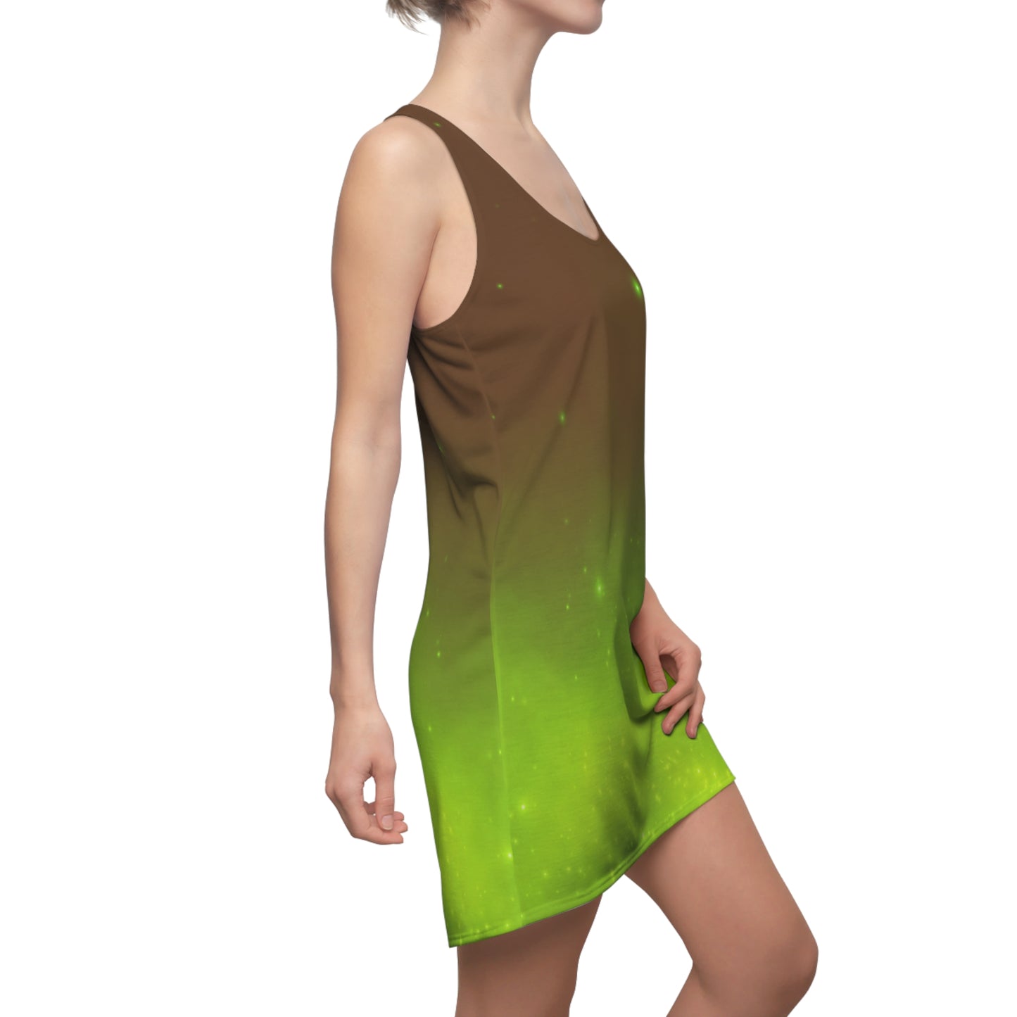 Racerback Kleid mit Braun-Grün Farbverlauf – leicht & sommerlich