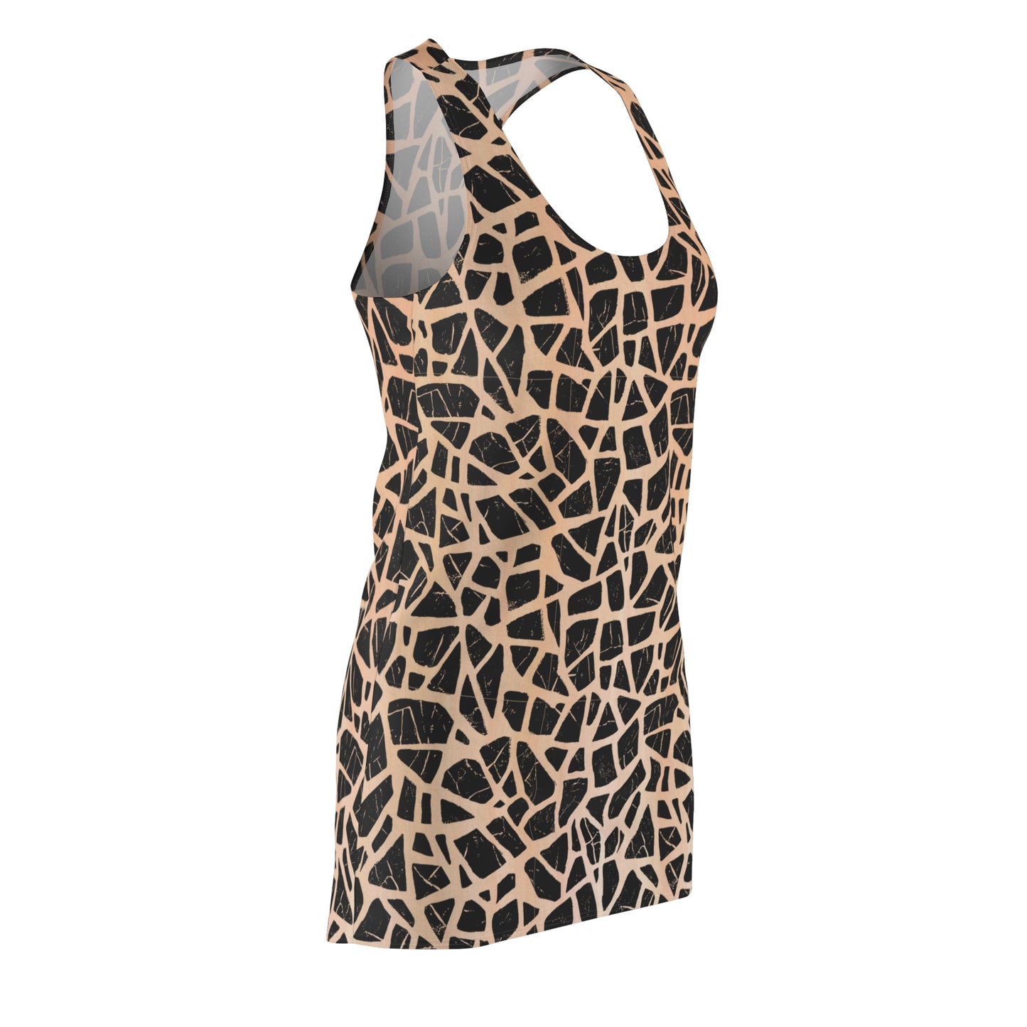 Racerback Damenkleid Sommer – Grafisches Mosaikmuster, modern & bequem