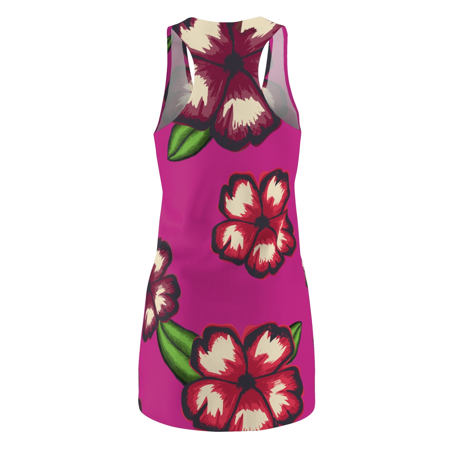 Pinkes Hibiskus Racerback Kleid – Stylishes Sommerkleid