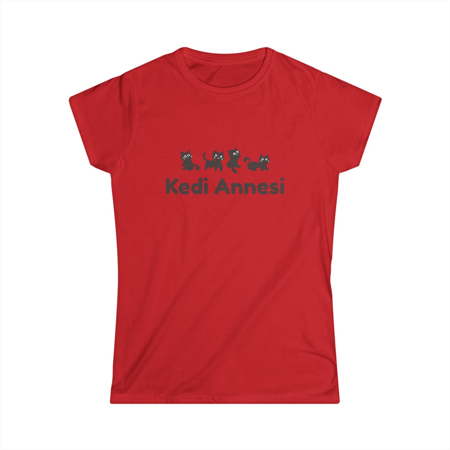 Frauen T-Shirt "Kedi Annesi"  Weiches Katzenmotiv 100% Baumwolle