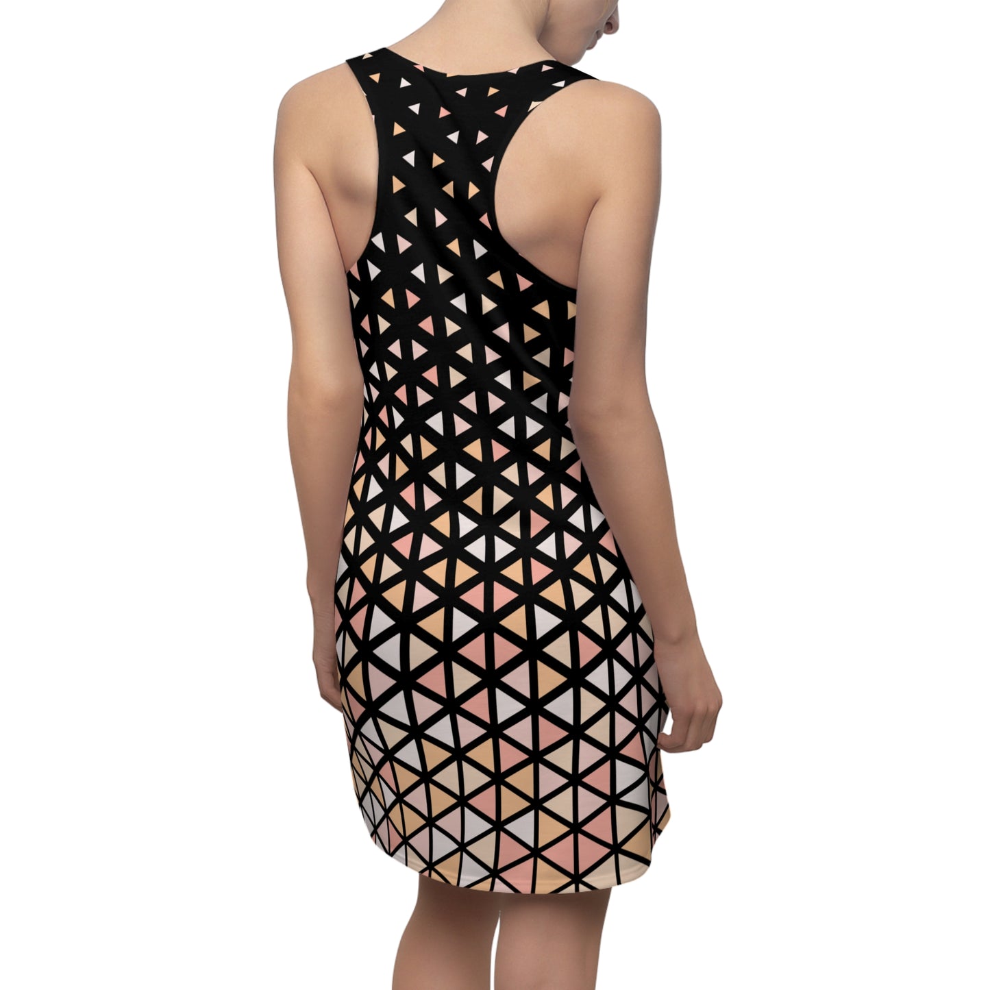 Buntes Dreieck Racerback Kleid – Trendige Sommer Damenmode