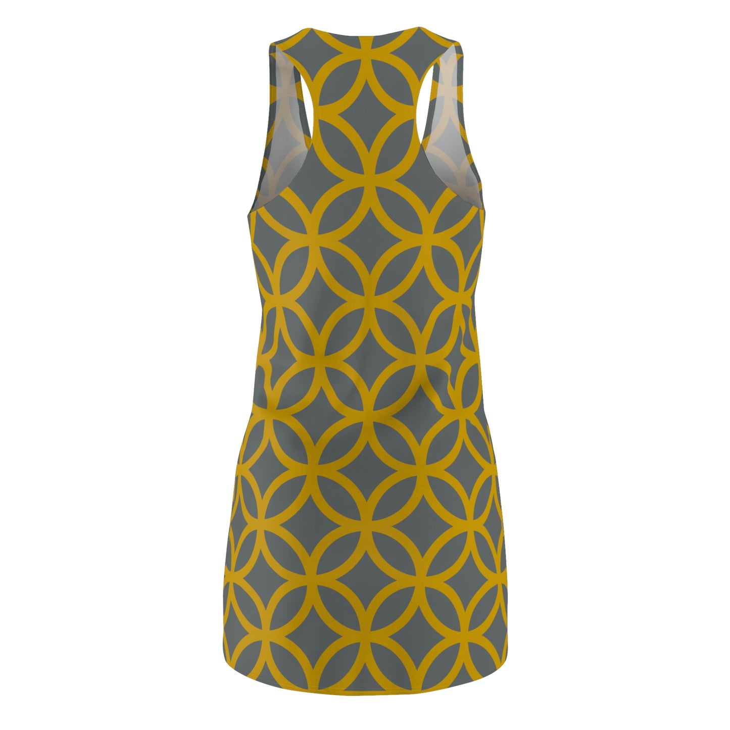 Luxury Racerback Dress mit Modern Circle Pattern Design