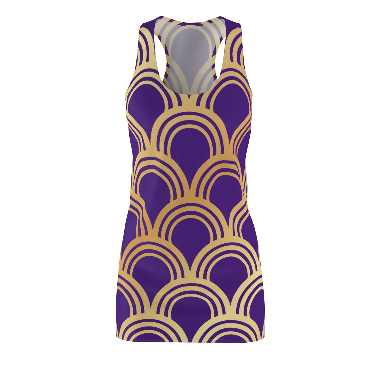 Luxury Racerback Dress mit Art Deco Bogen Muster mor