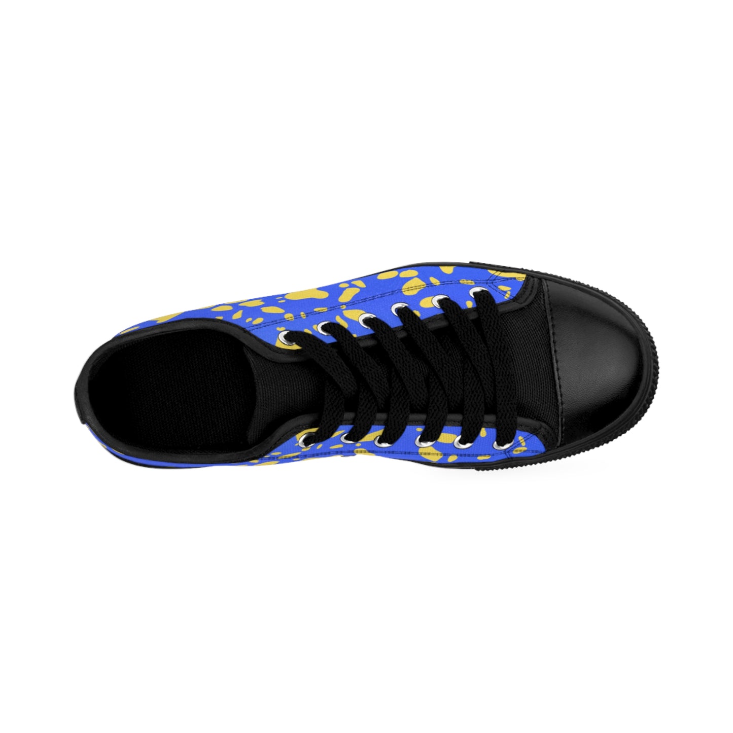 Blue Yellow Leopard Print Sneakers Women Casual Low Top Shoes
