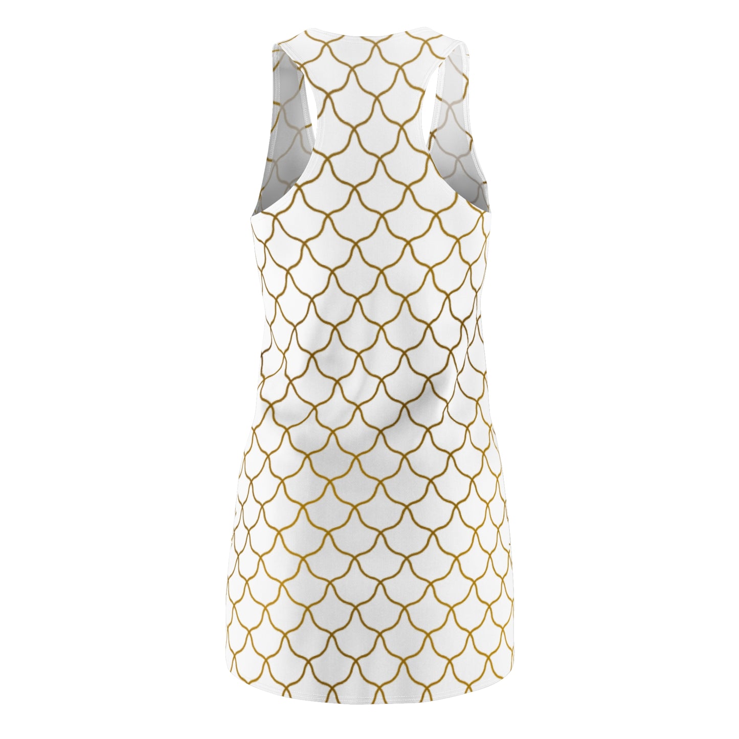 Luxury Racerback Dress mit Elegantem Goldmuster