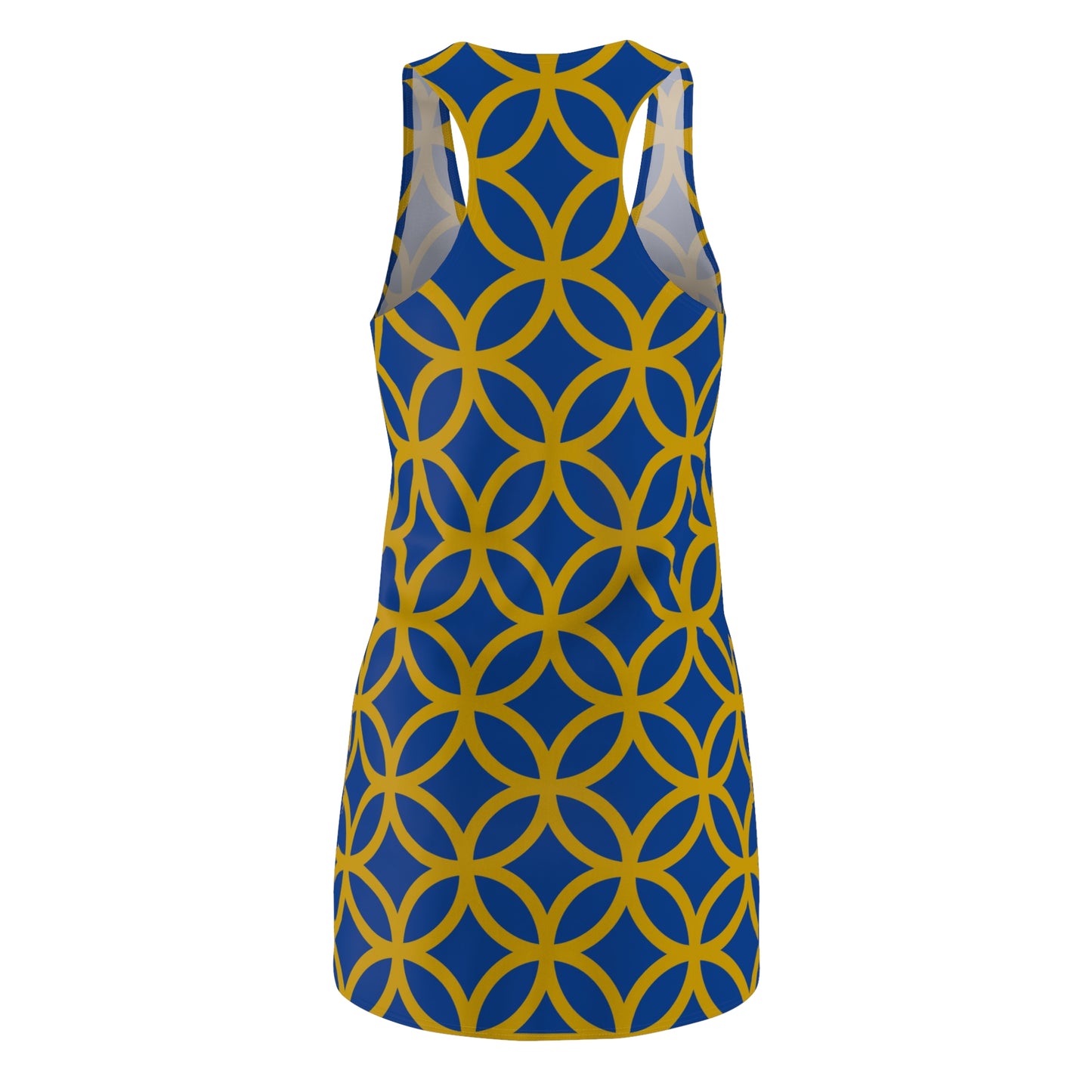 Luxury Racerback Dress mit Modern Circle Pattern Design