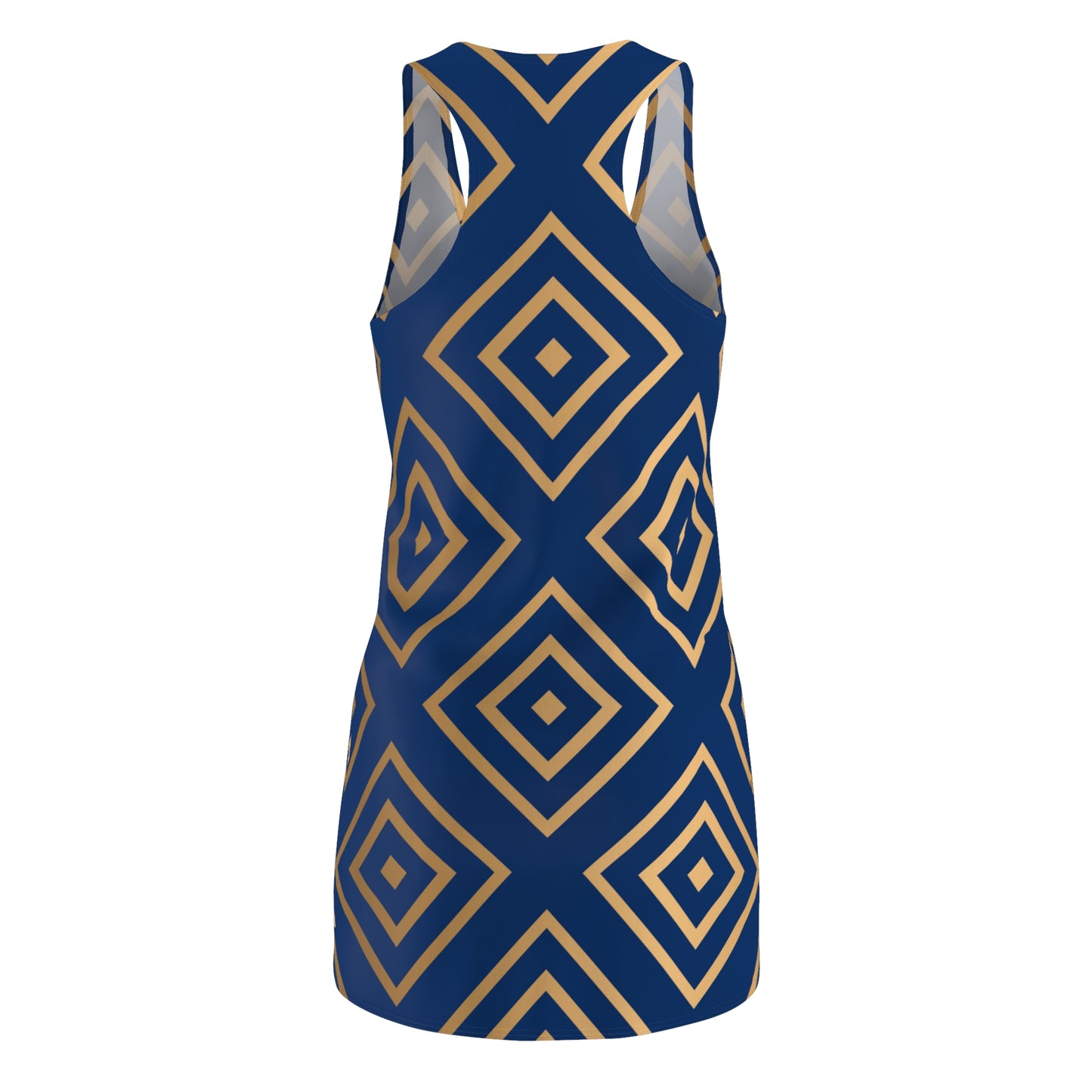Diamond Pattern Damenkleid | Geometrisches Retro Kleid