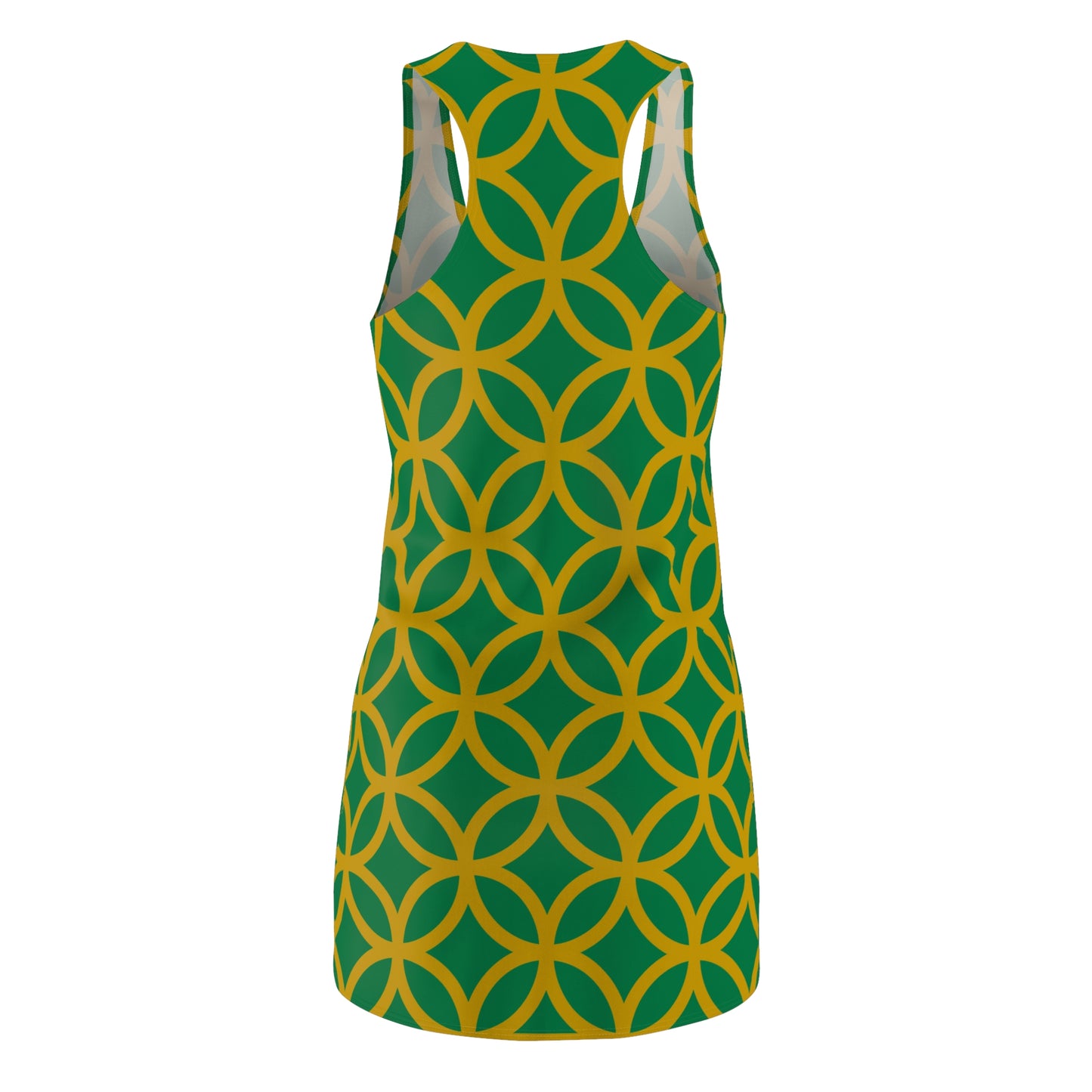 Luxury Racerback Dress mit Modern Circle Pattern Design