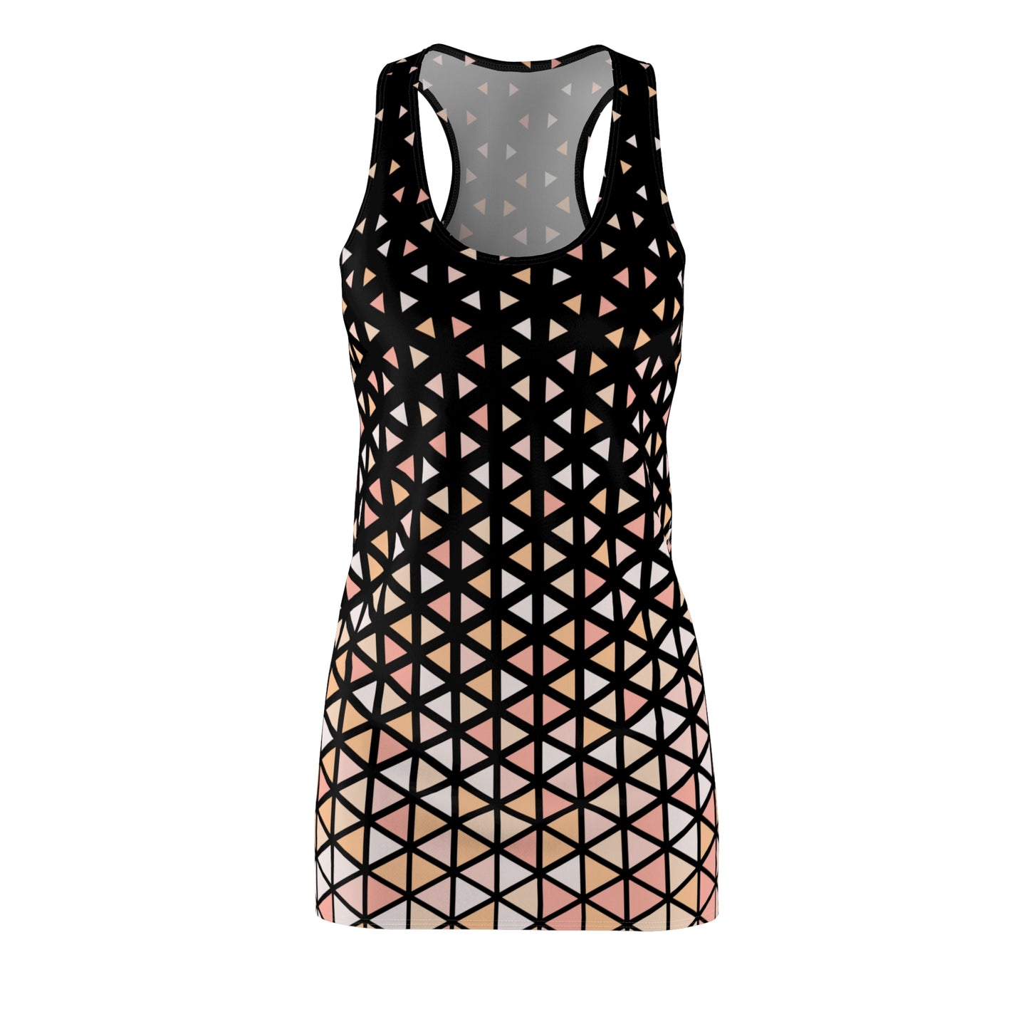 Buntes Dreieck Racerback Kleid – Trendige Sommer Damenmode