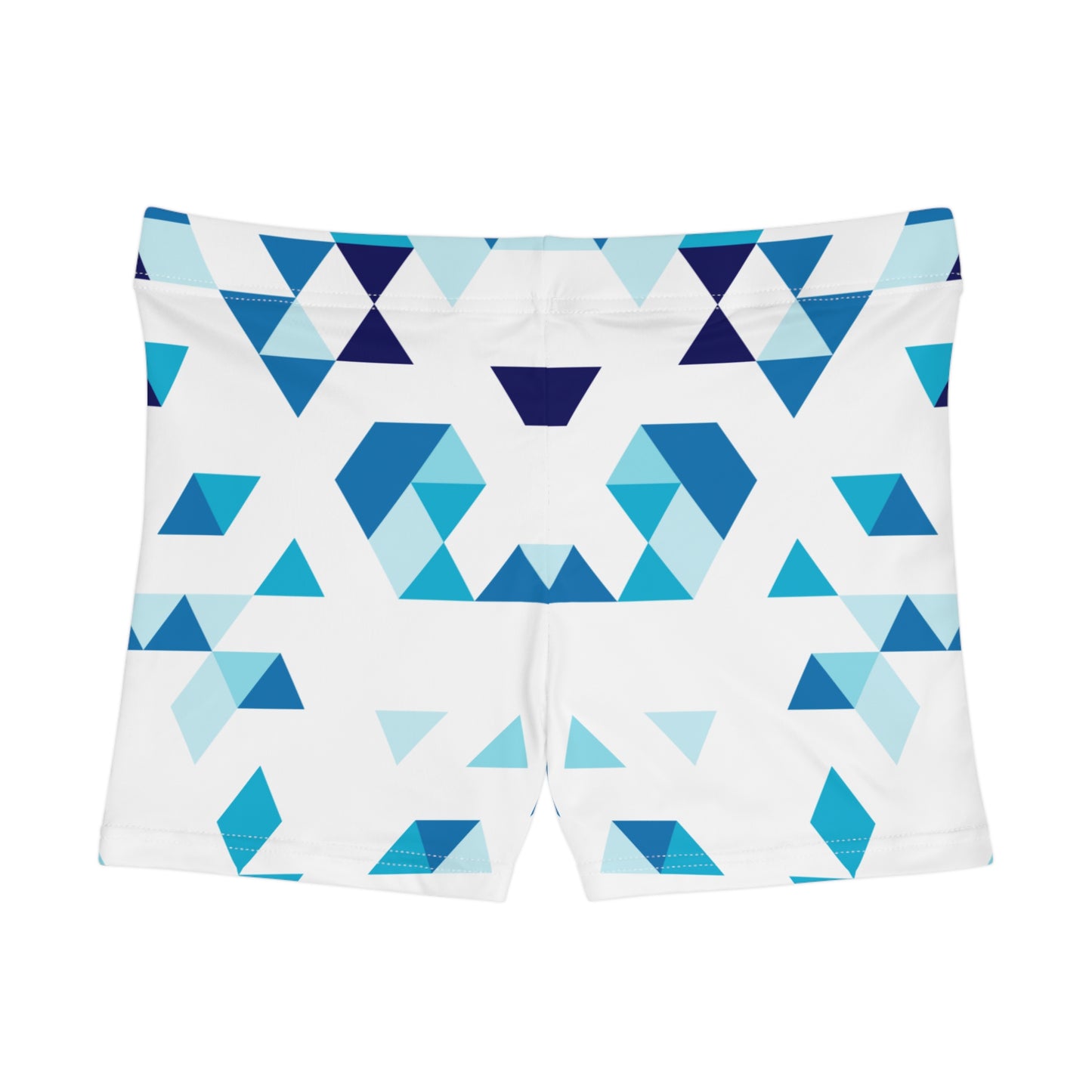 Geometric Blue Womens Shorts Sport Summer Lounge Beach