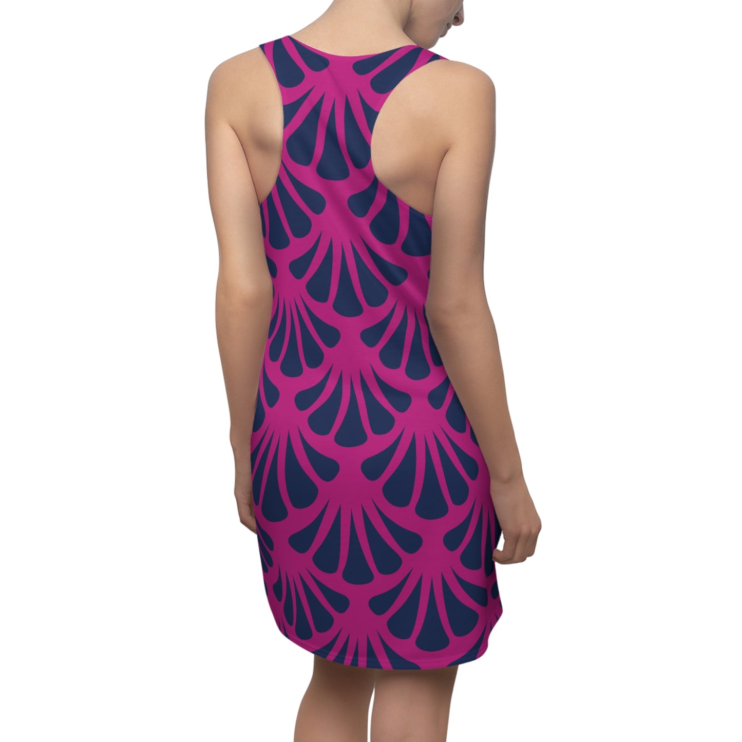 Pinkes Damen Kleid Nautik Racerback Sommer Strand Casual