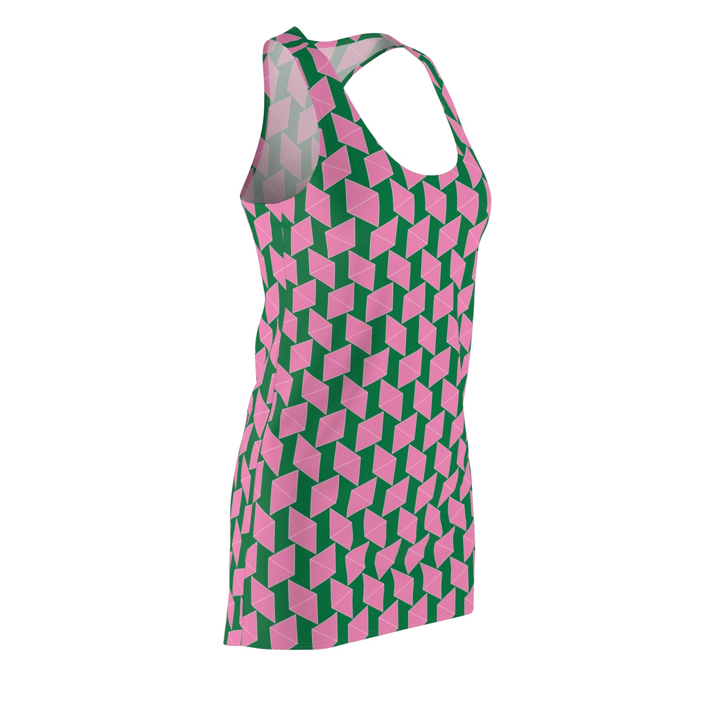 Pink Geometrie Racerback Kleid – Stylisches Sommerkleid