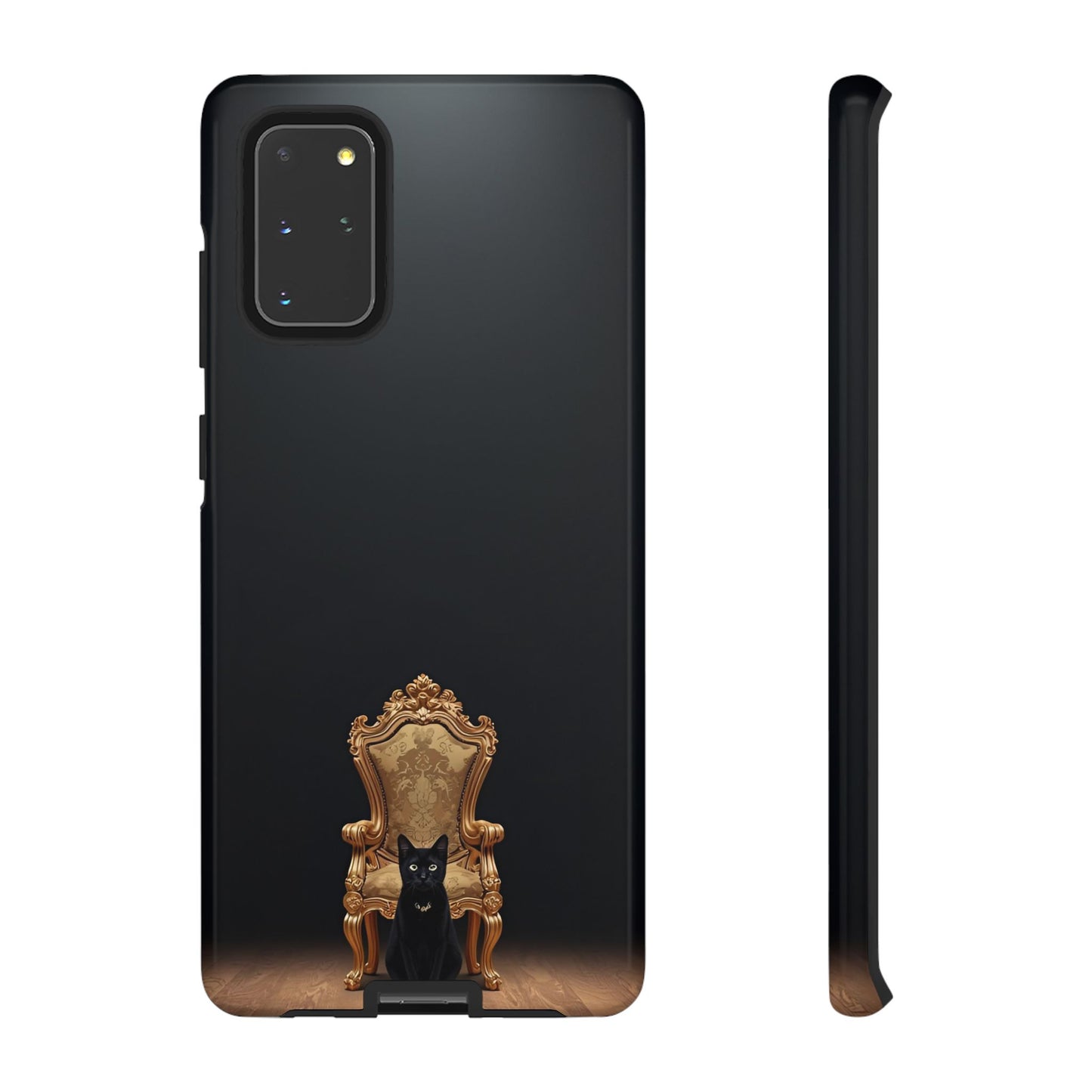 Black Cat on Golden Throne – Premium Phone Case Protective Slim