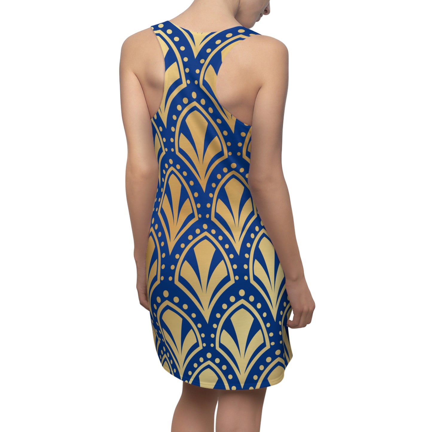 Luxury Racerback Dress mit Elegant Art Deco Muster
