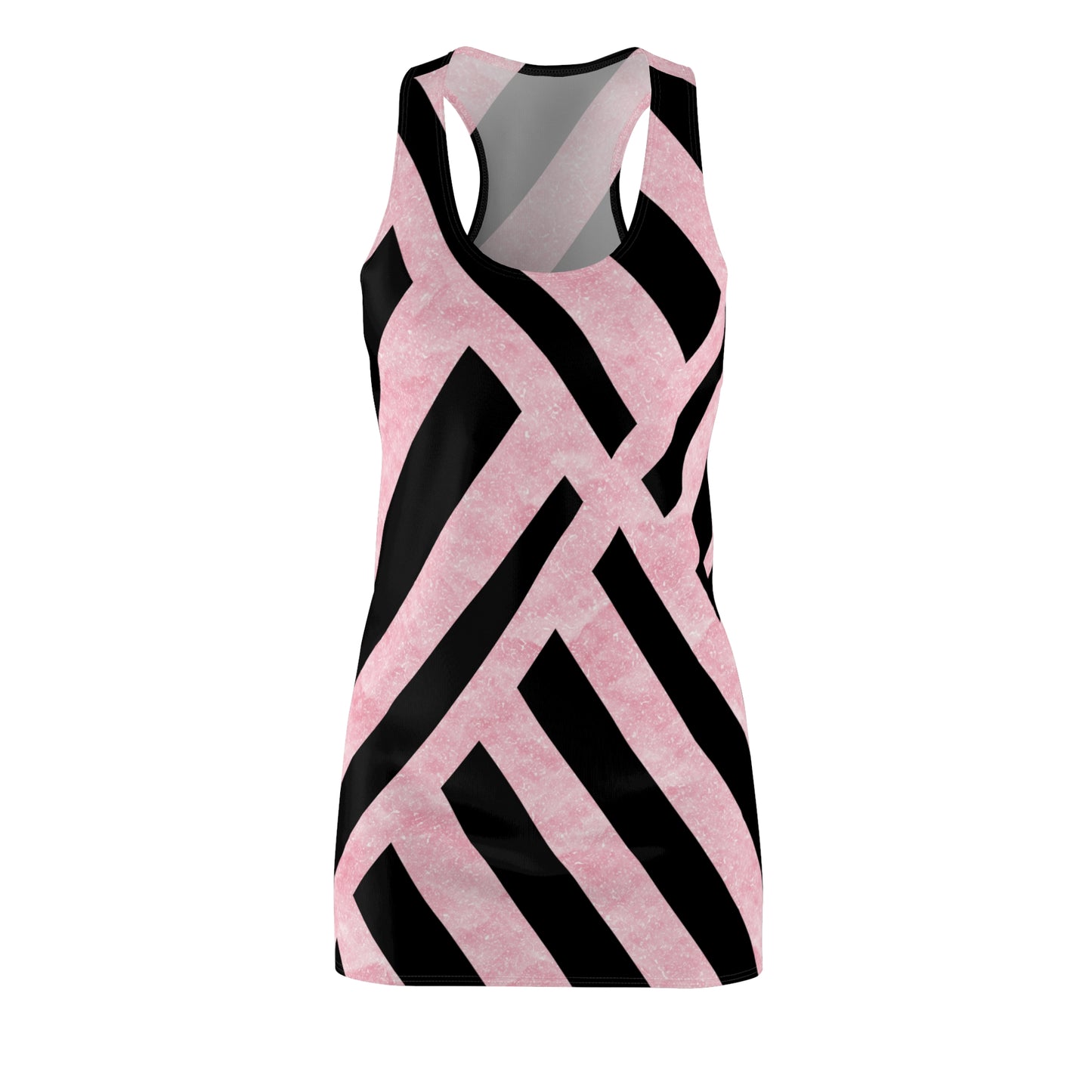 Rosa Racerback Kleid – Stylisches Sommerkleid mit Linienmuster