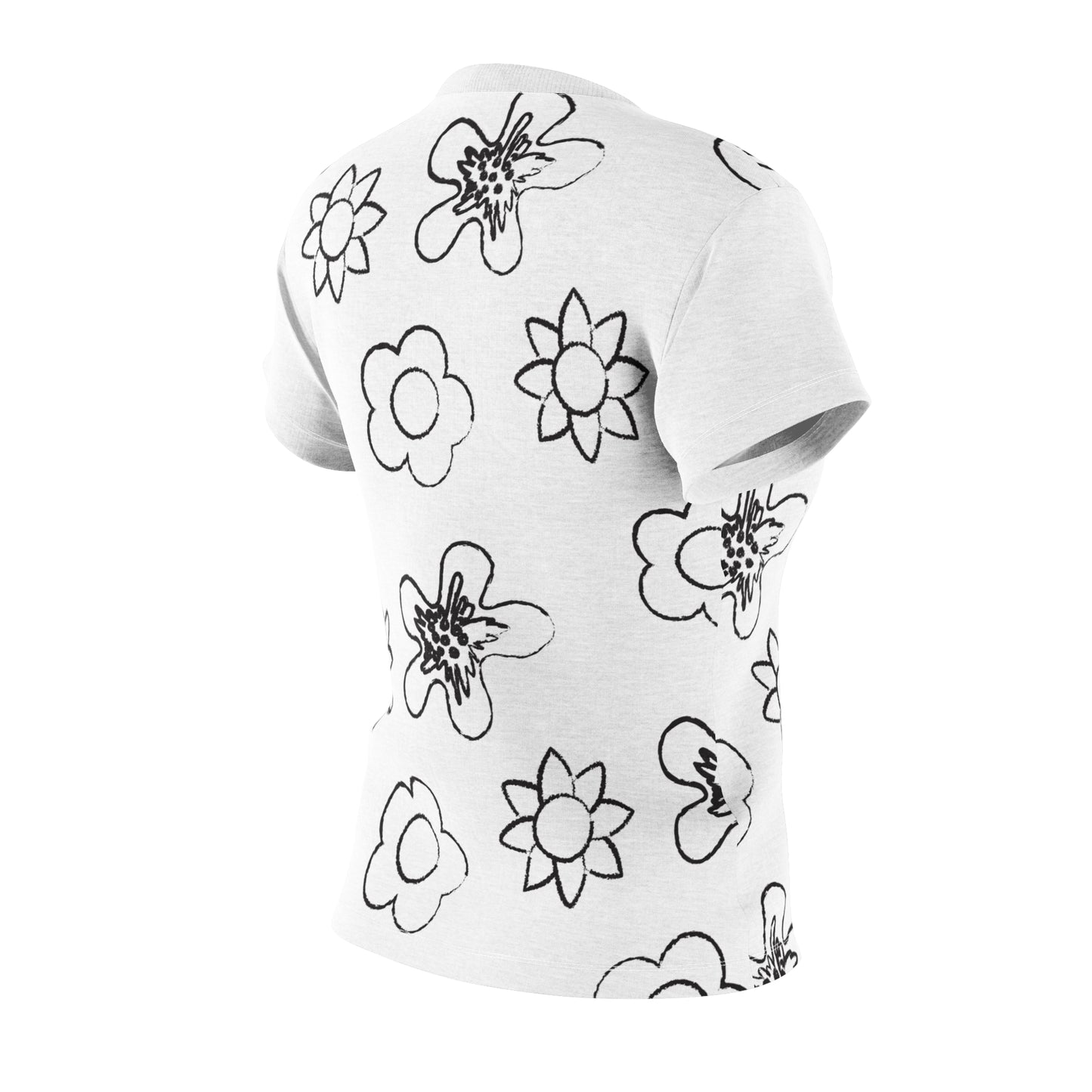 Damen-T-Shirt mit floralem Muster – Bequemer Schnitt, Premium-Qualität Floral Women's Cut & Sew Tee, Comfortable Casual Wear, Summer Top, Floral Graphic Tee, Perfect for Spring Celebrations
