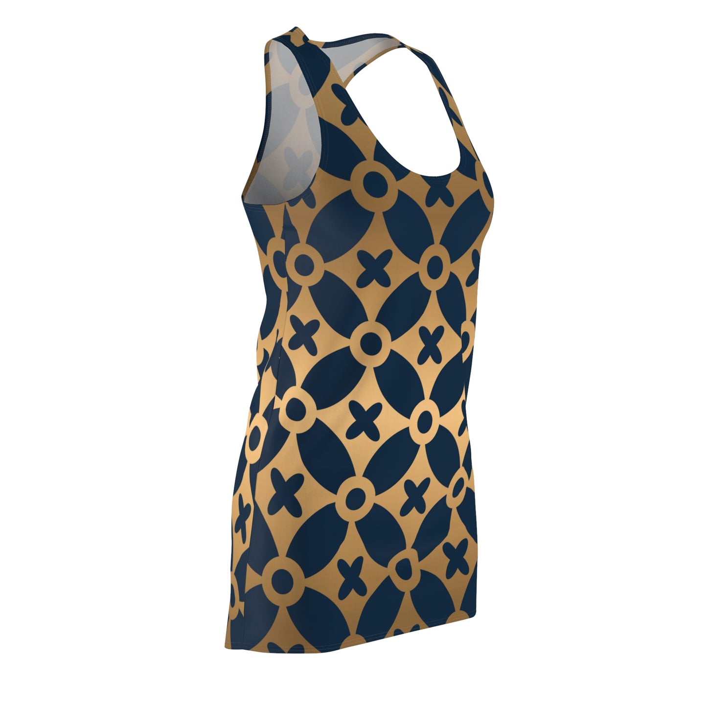 Abstract Floral Racerback Kleid | Geometrisches Muster