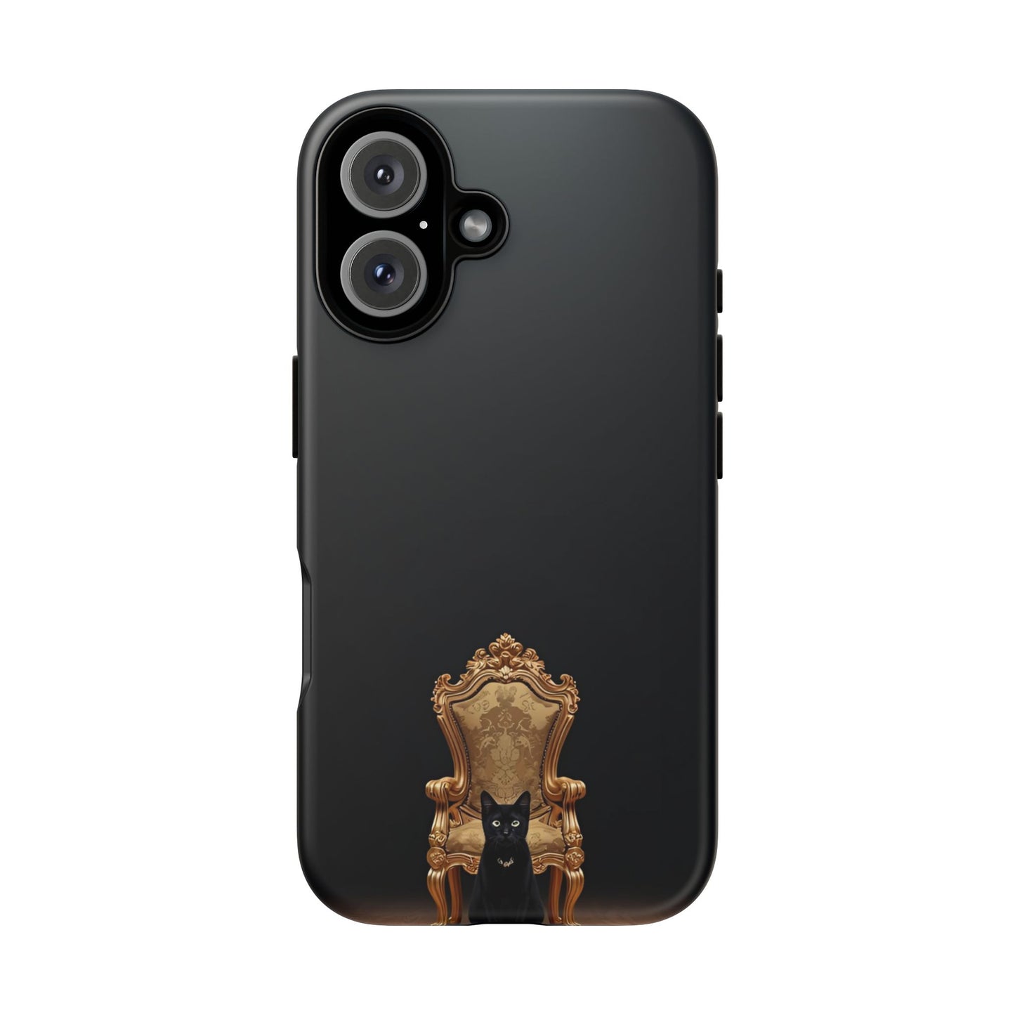 Black Cat on Golden Throne – Premium Phone Case Protective Slim