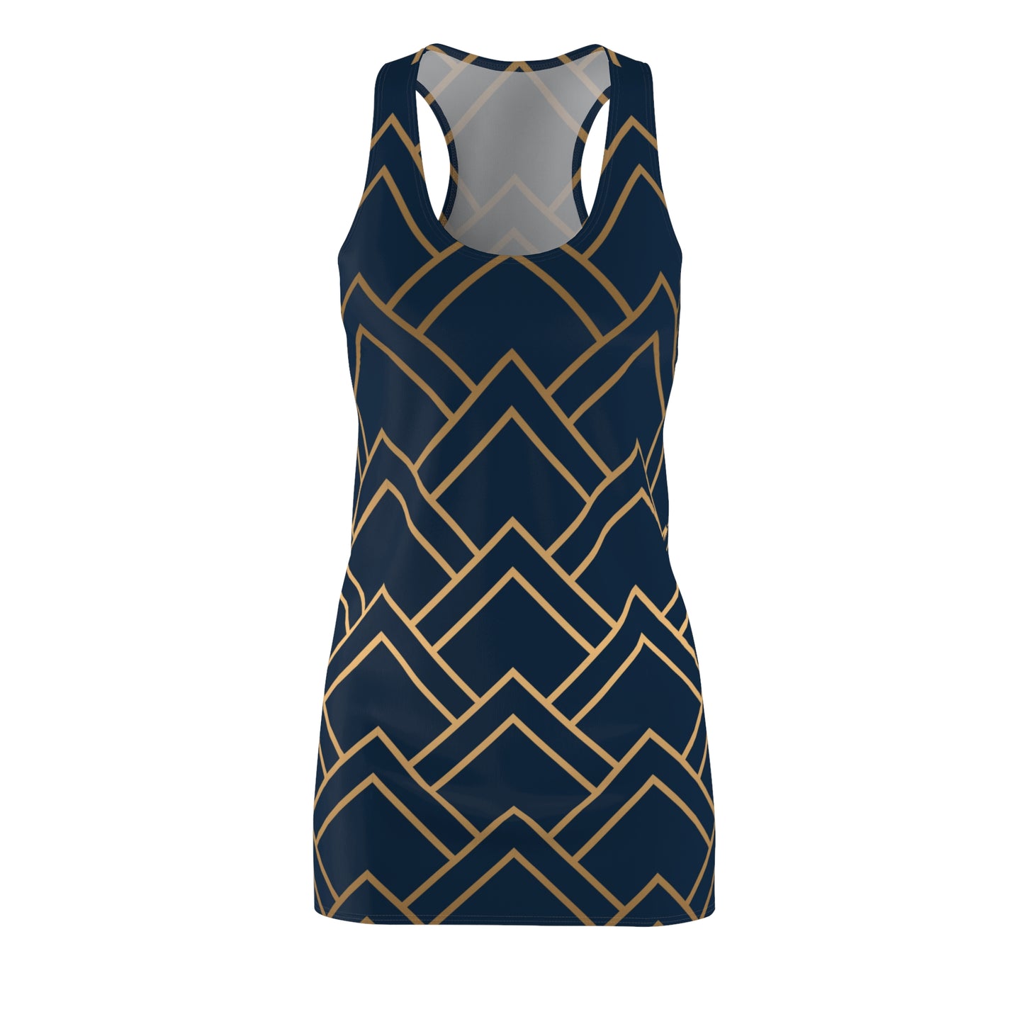 Art Deco Racerback Kleid | Geometrisches Chevron Muster