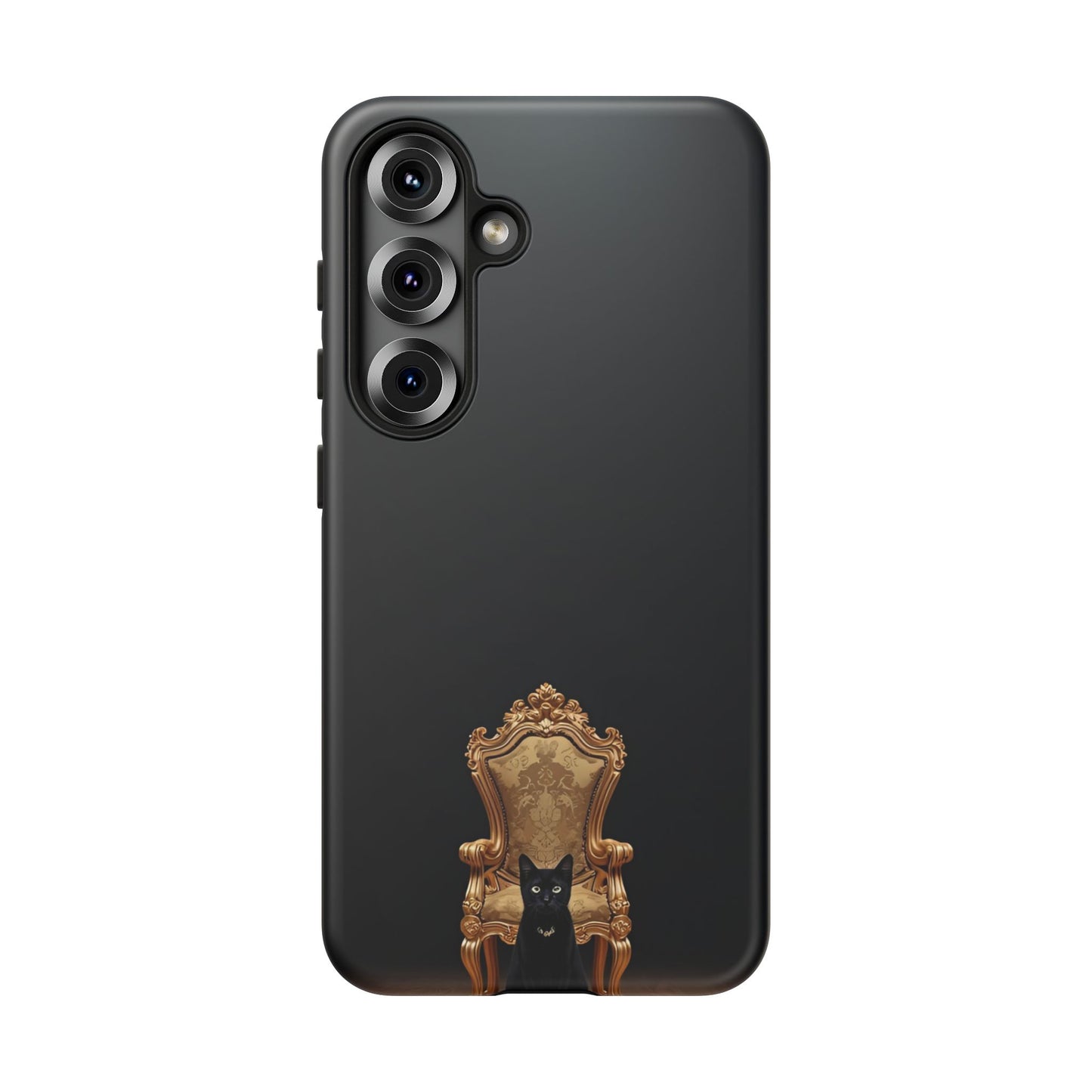 Black Cat on Golden Throne – Premium Phone Case Protective Slim