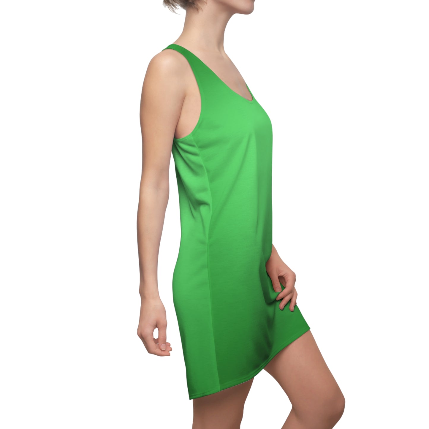Grün Farbverlauf Racerback Kleid – Leichtes Sommerkleid