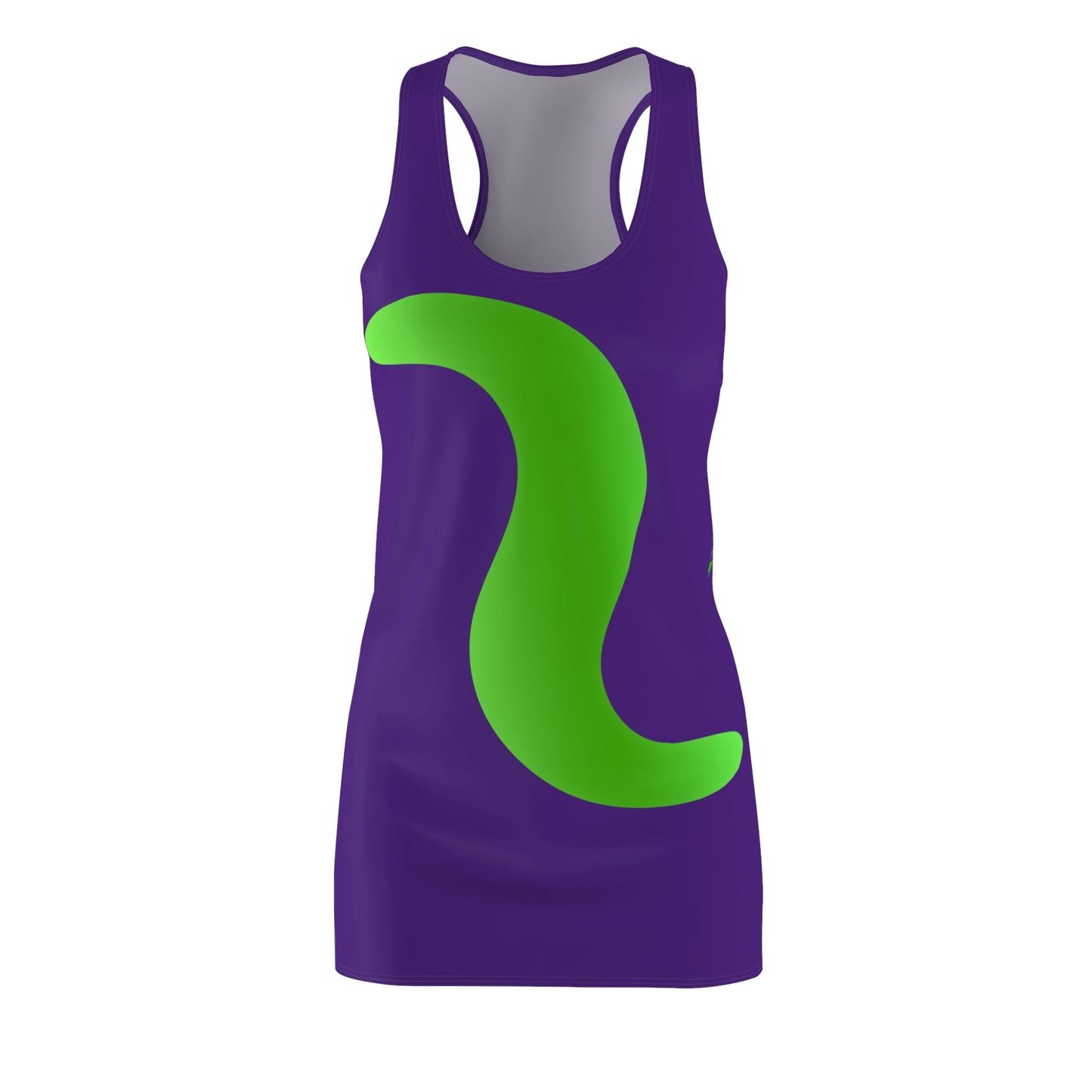 Lila Grün Abstrakt Racerback Kleid – Stylishes Sommerkleid