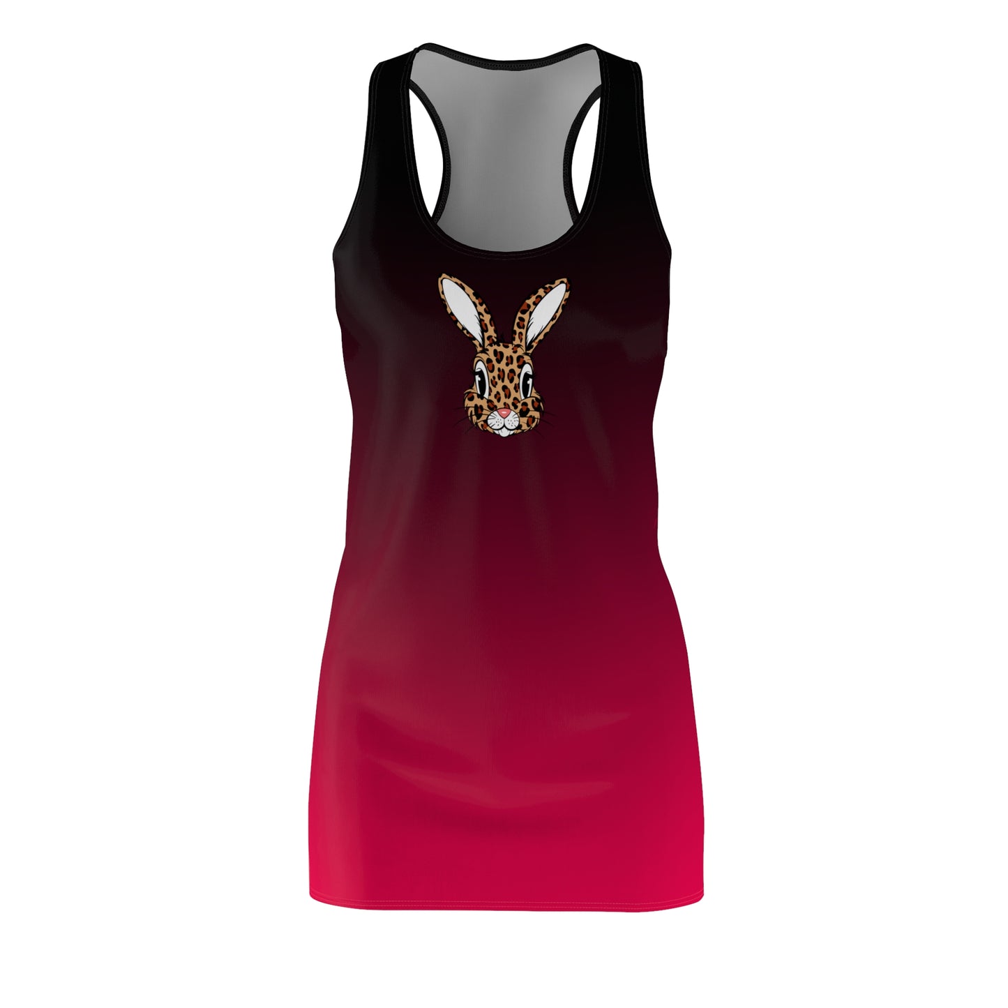 Racerback Kleid mit Hasenmotiv im Ombre Farbverlauf